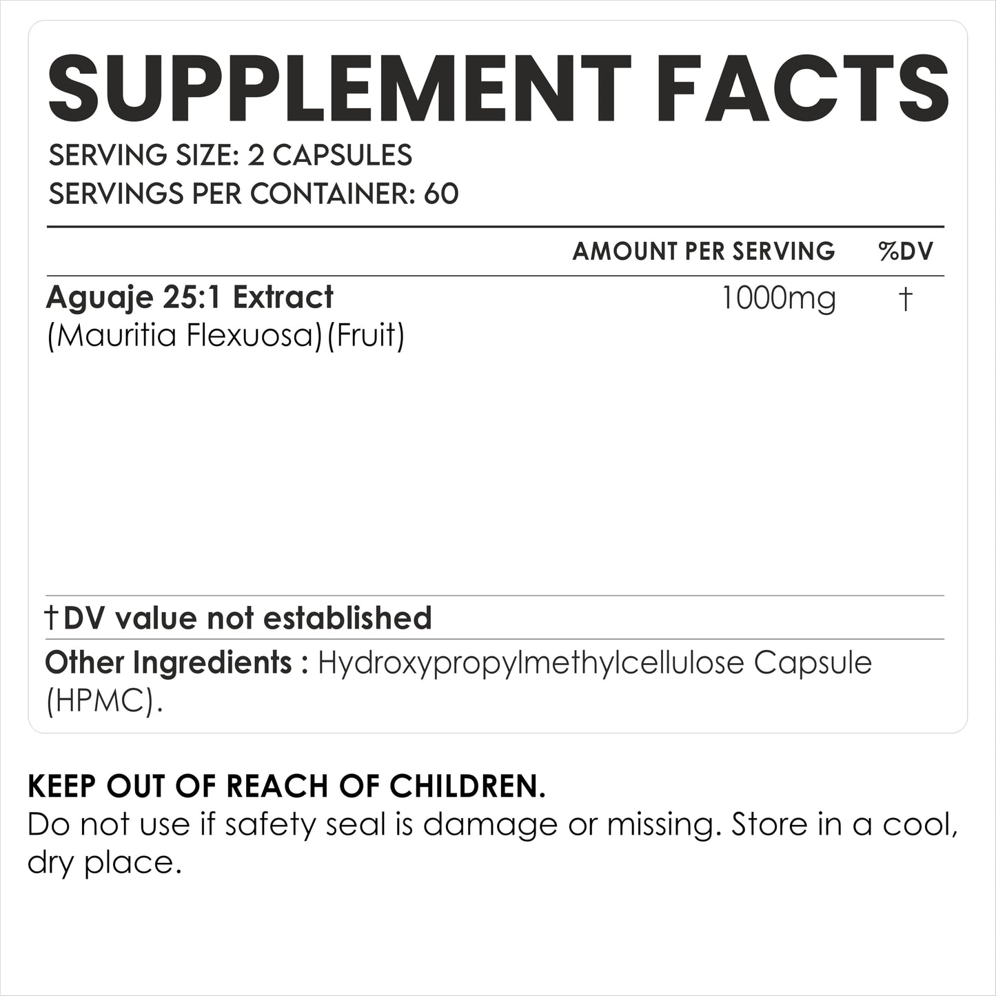 AMALTH Aguaje Curves Capsule for Women 1000 mg, 120 Capsules