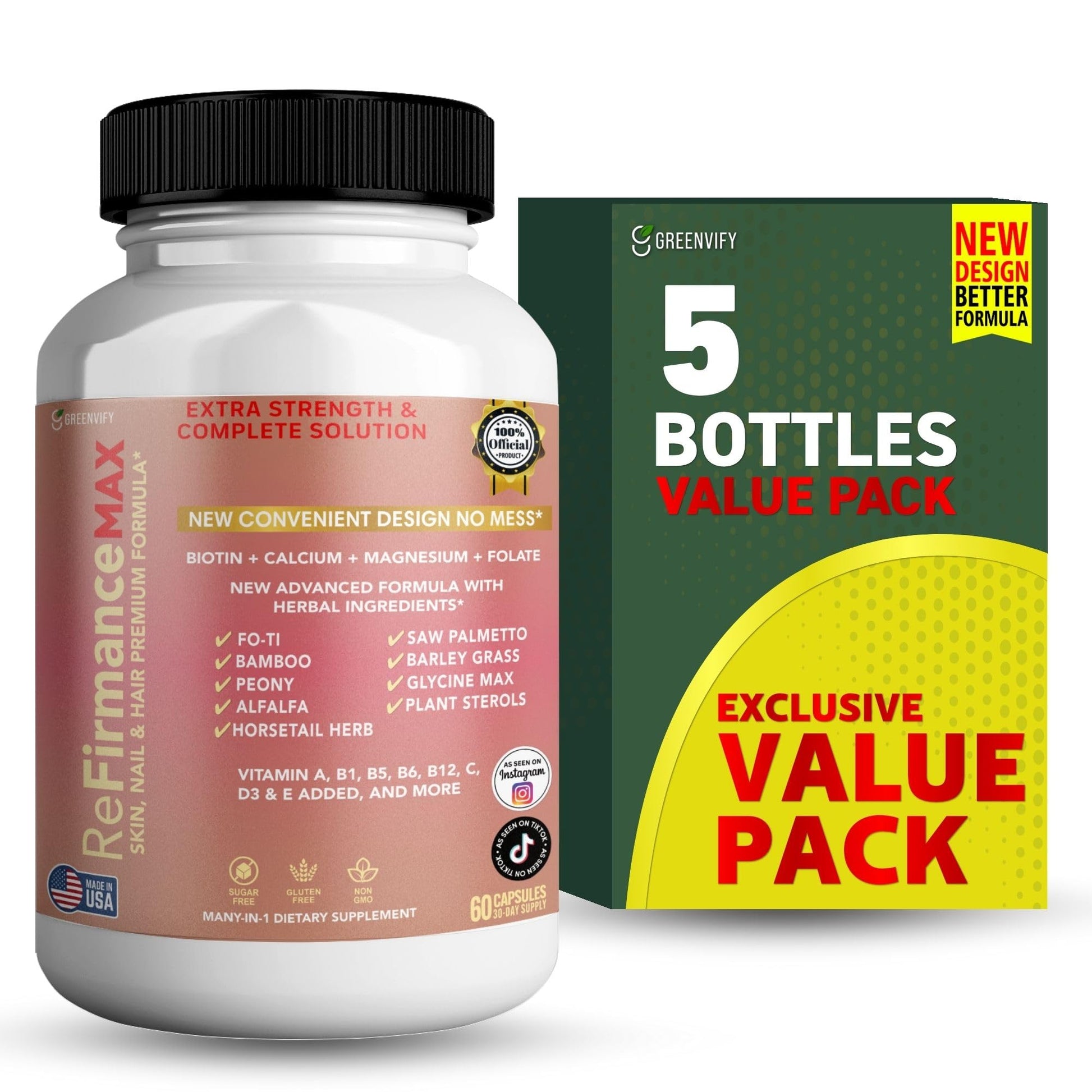 GREENVIFY ReFirmanceMax Hair Growth Supplement Capsules 300