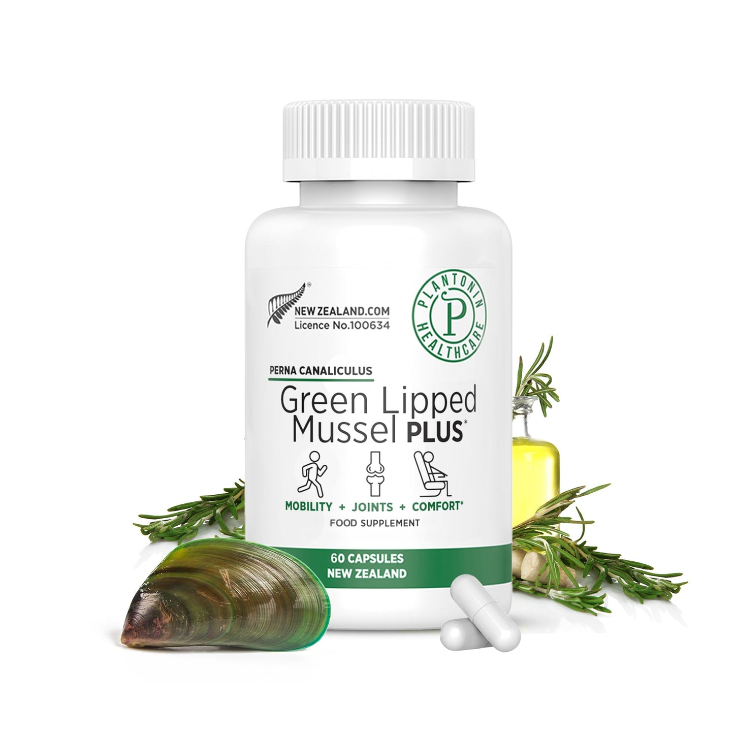 Plantonin Green Lipped Mussel with Omega-3 60 Capsules