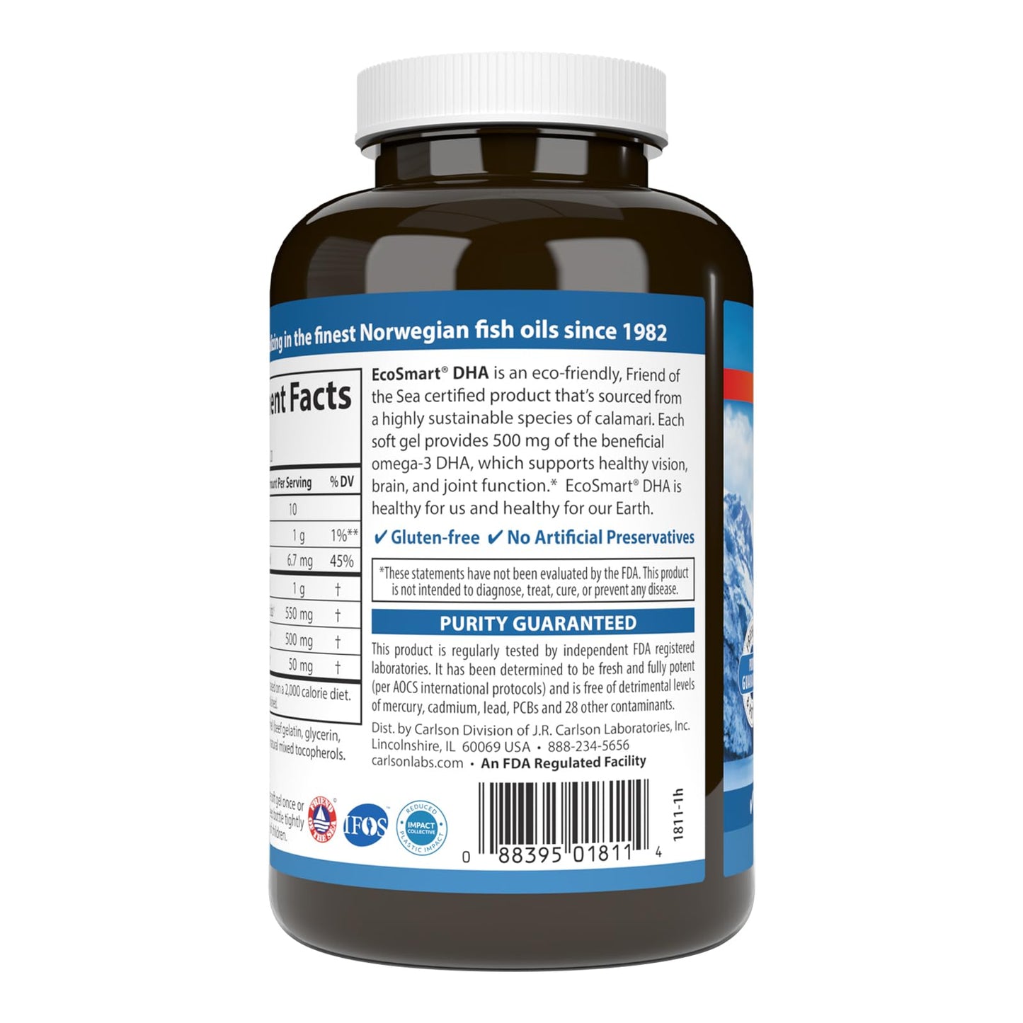 Carlson EcoSmart DHA Softgels 120-Count