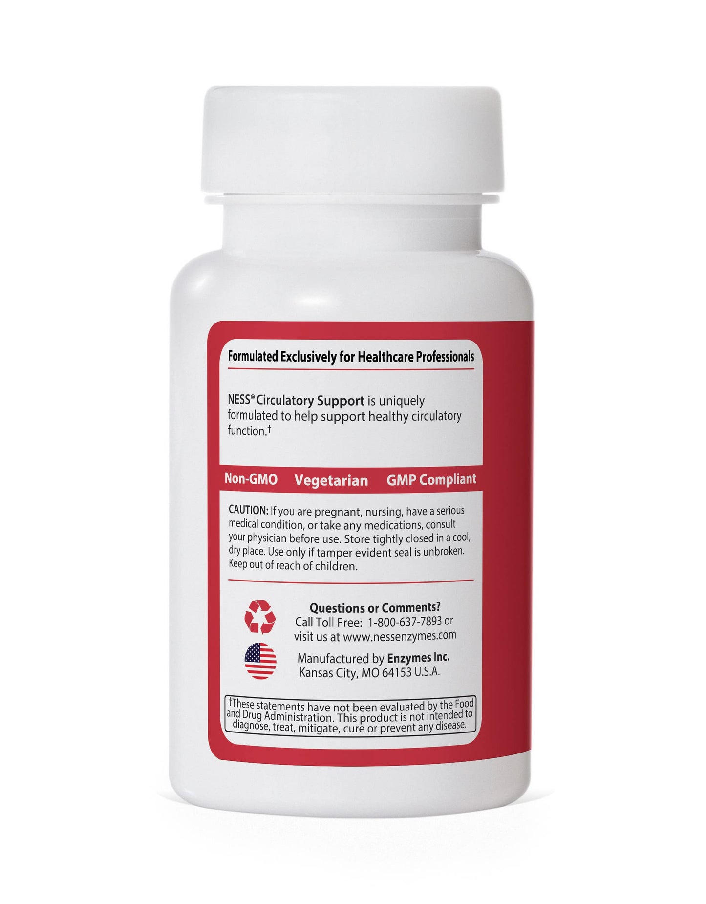 NESS Enzymes Formula 701 Circulatory Support Capsules 90