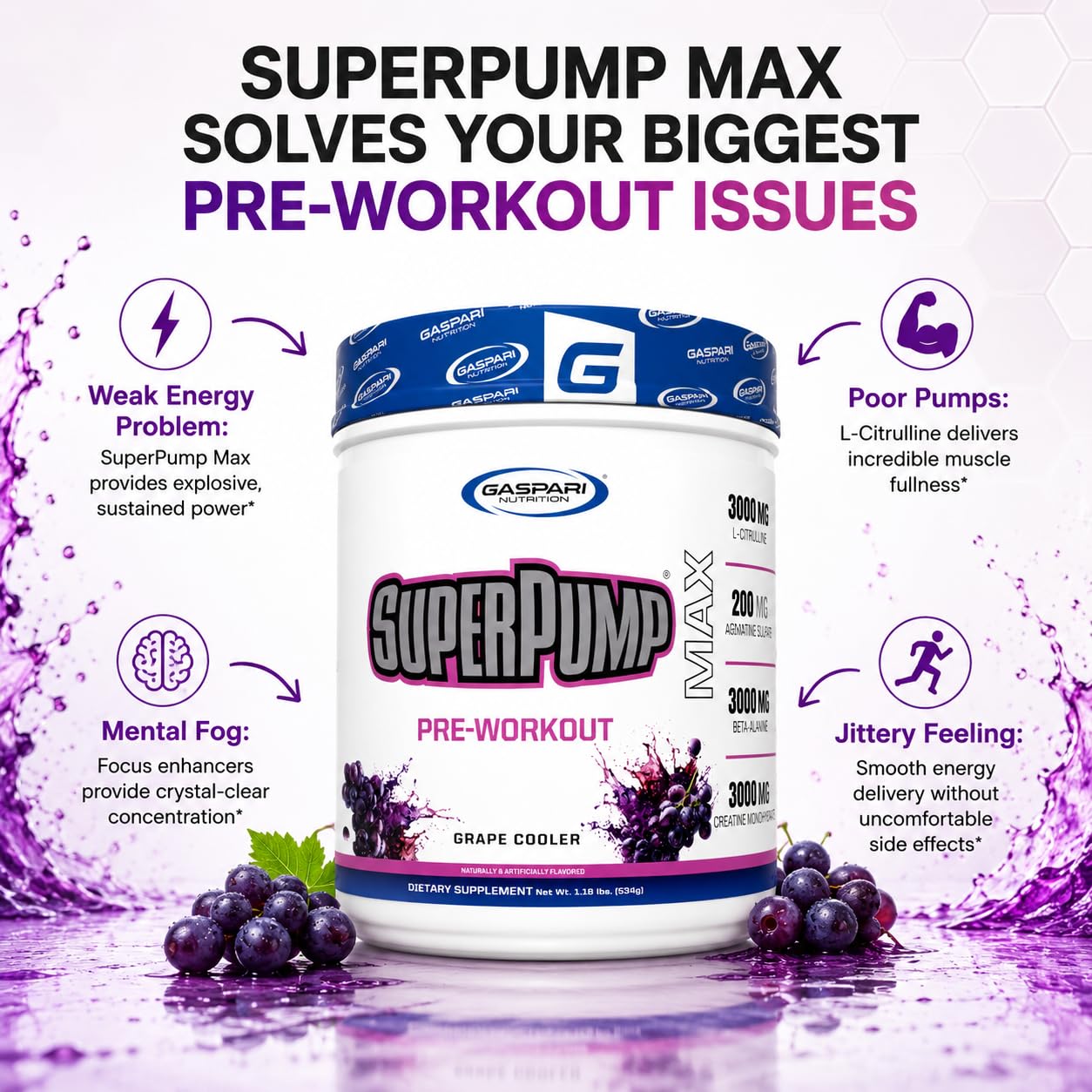 Gaspari Nutrition SuperPump MAX Powder, 30 Servings