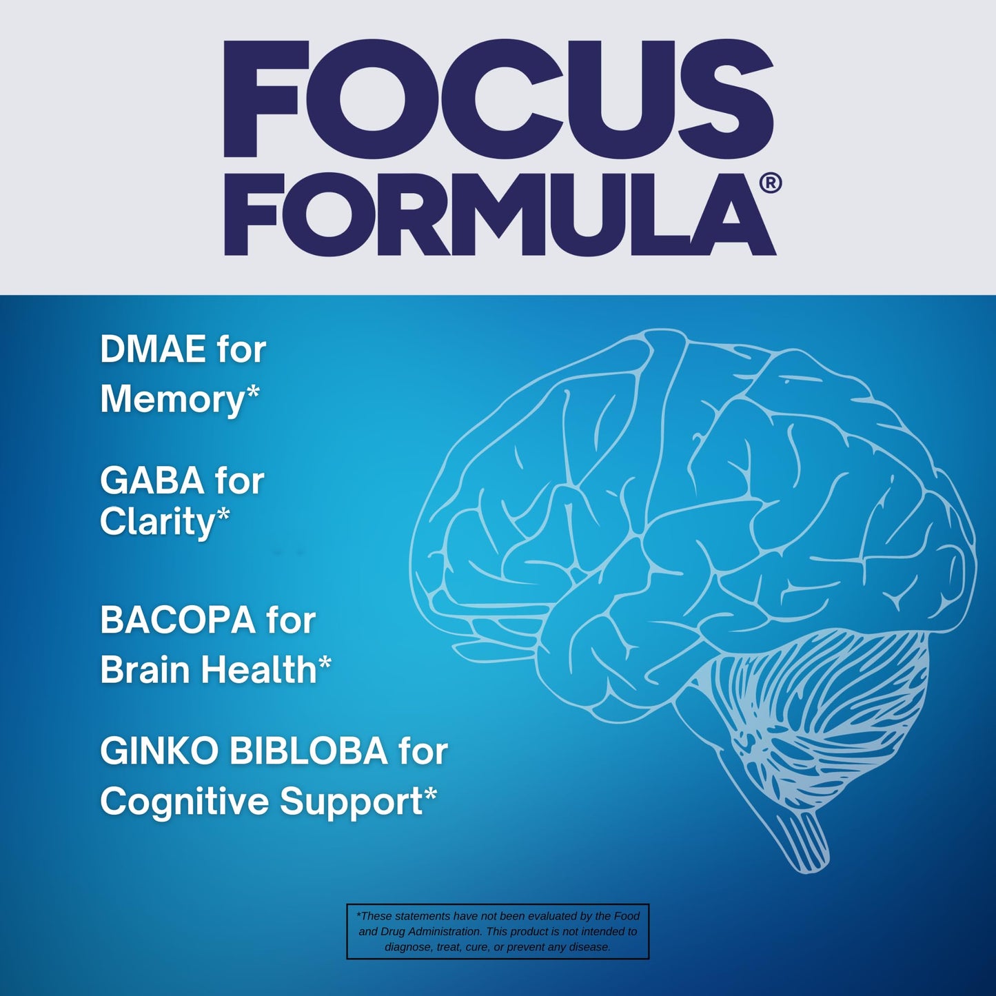 Microbiome Plus Focus Formula Nootropic Brain Supplement Tablet, 60 Count