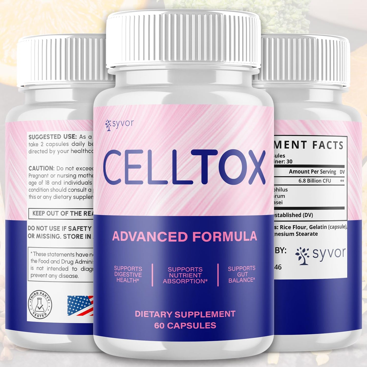 Syvor Celltox Probiotic Capsules, 300 Capsules