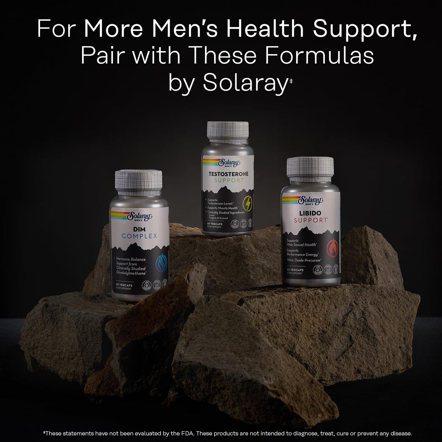 SOLARAY Testosterone Support Capsules, 60 Count