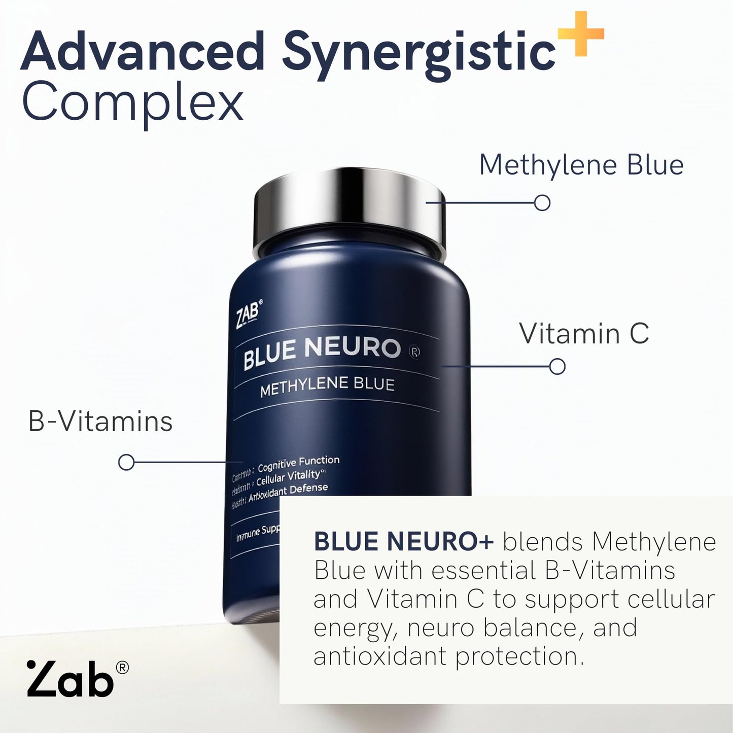 ZAB Methylene Blue Capsules 90 Count