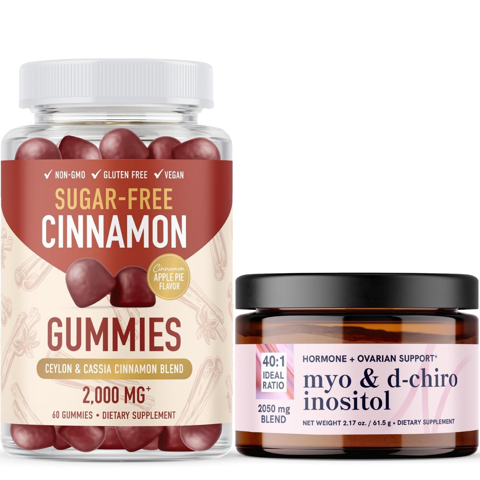 SMNutrition Inositol Powder & Cinnamon Gummies, 30 Servings Each