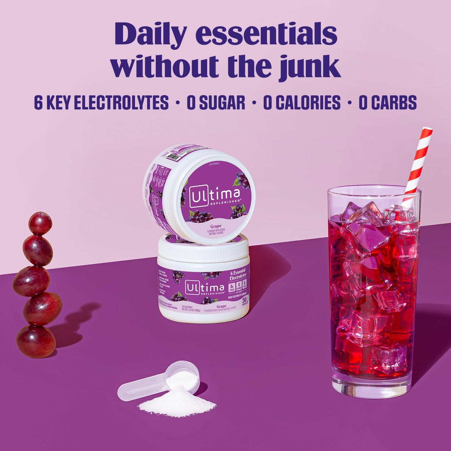 Ultima Replenisher Grape Electrolytes Powder 3.8 oz