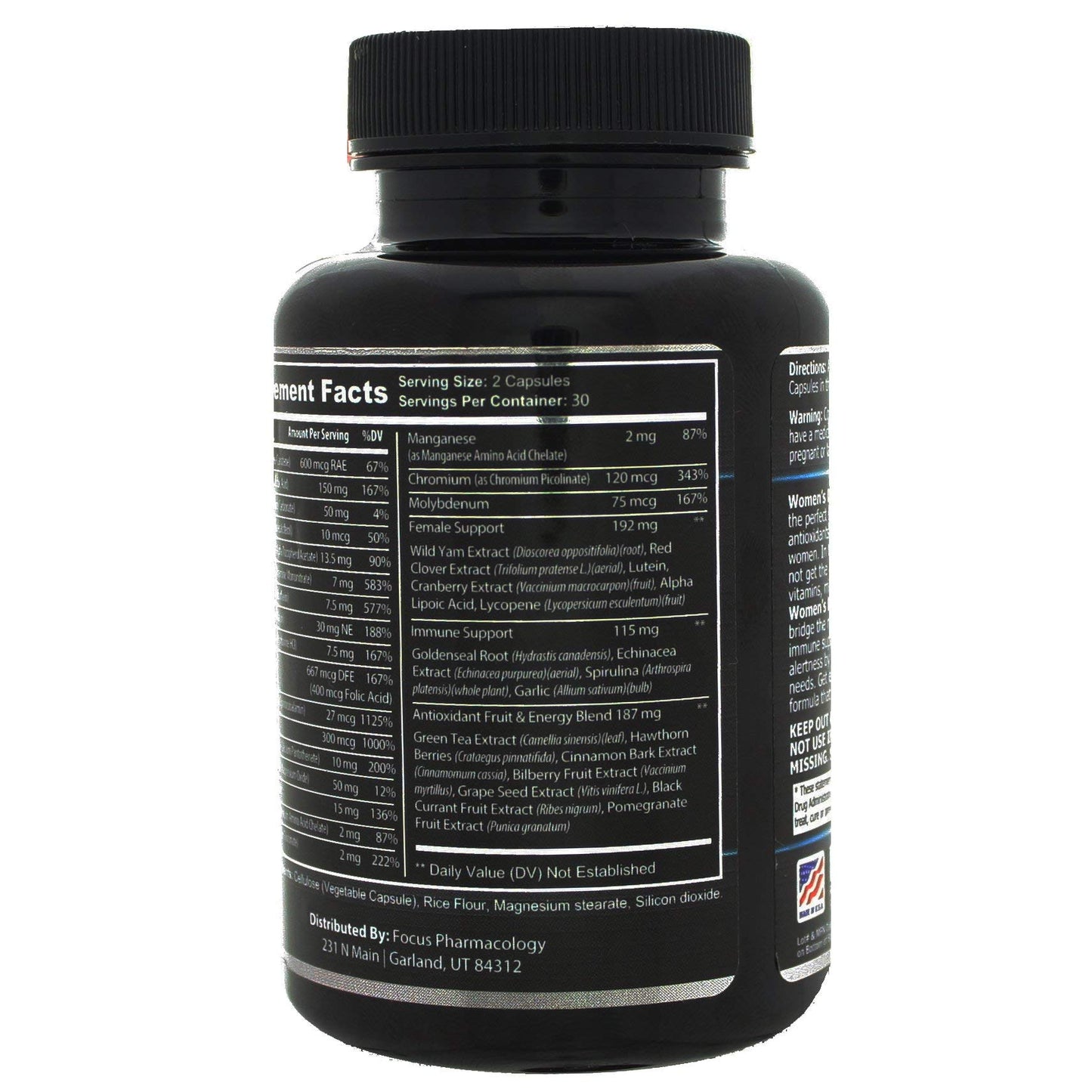 Focus Pharmacology Women's Daily Super Multi-Vitamin for Women 60 Capsules