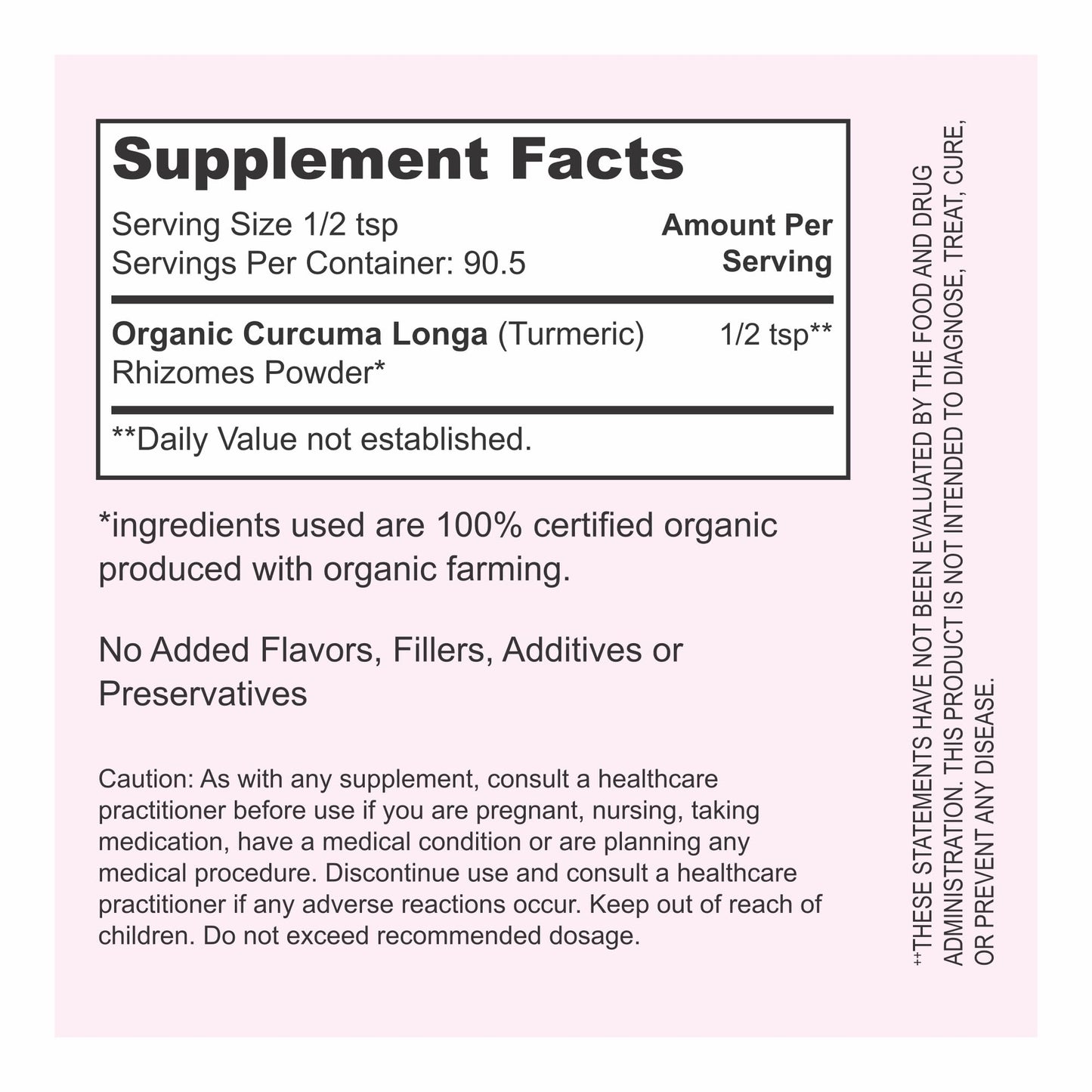 PureAyurbliss 100% Organic Turmeric Powder 8 oz