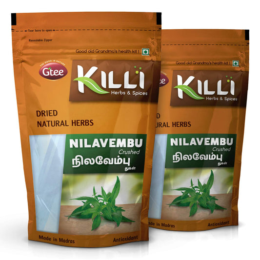 KILLI Nilavembu Chirata Kirayata Andrographis Paniculata Kalmegh Powder, Pack of 2