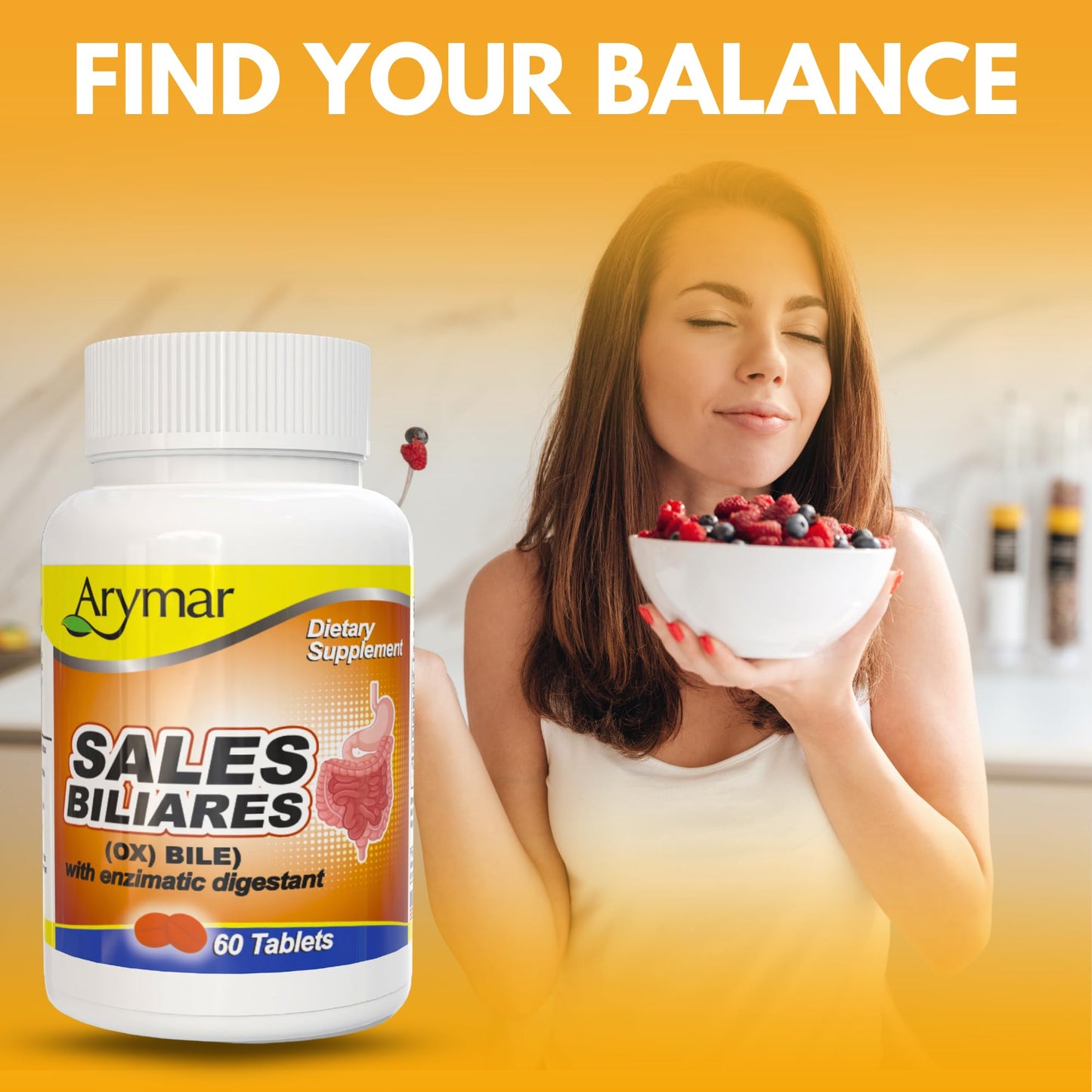 Arymar Ox Bile with Digestive Enzymes 60 Tablets
