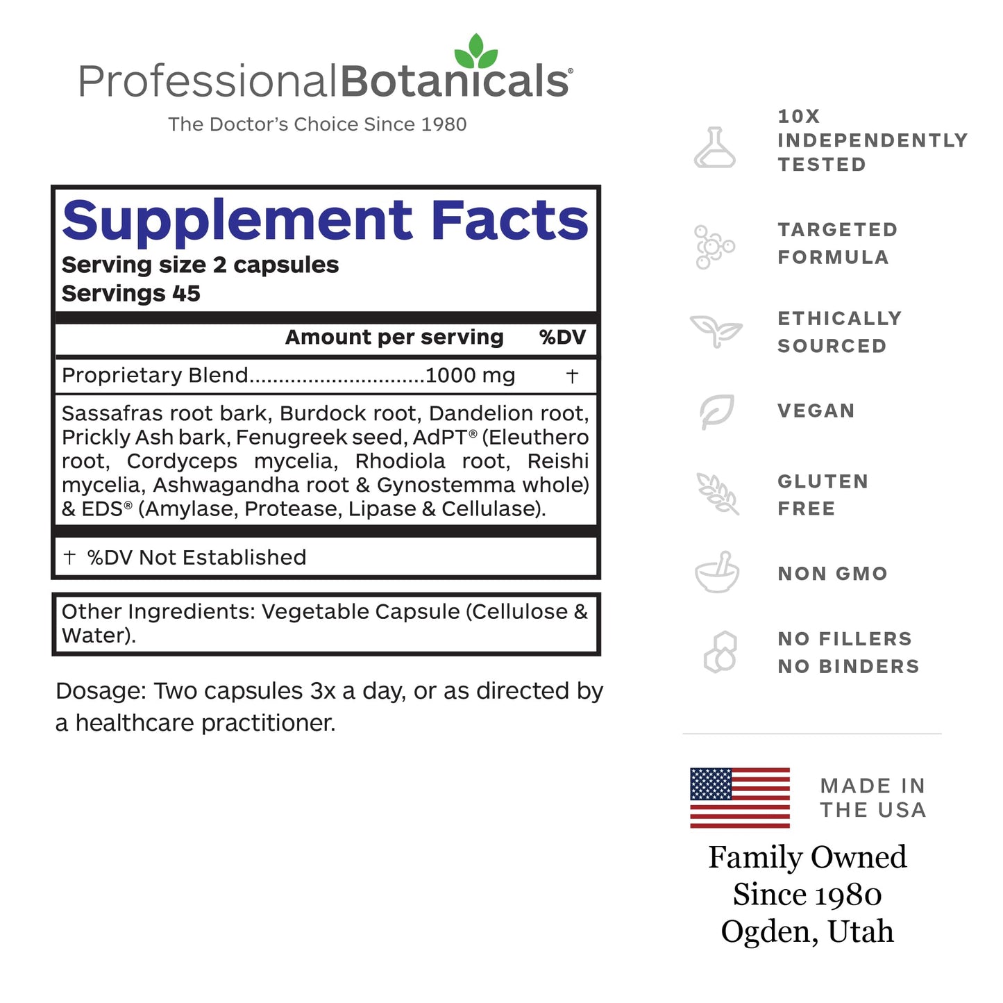 Professional Botanicals Lymph Detox Capsule 90 Count
