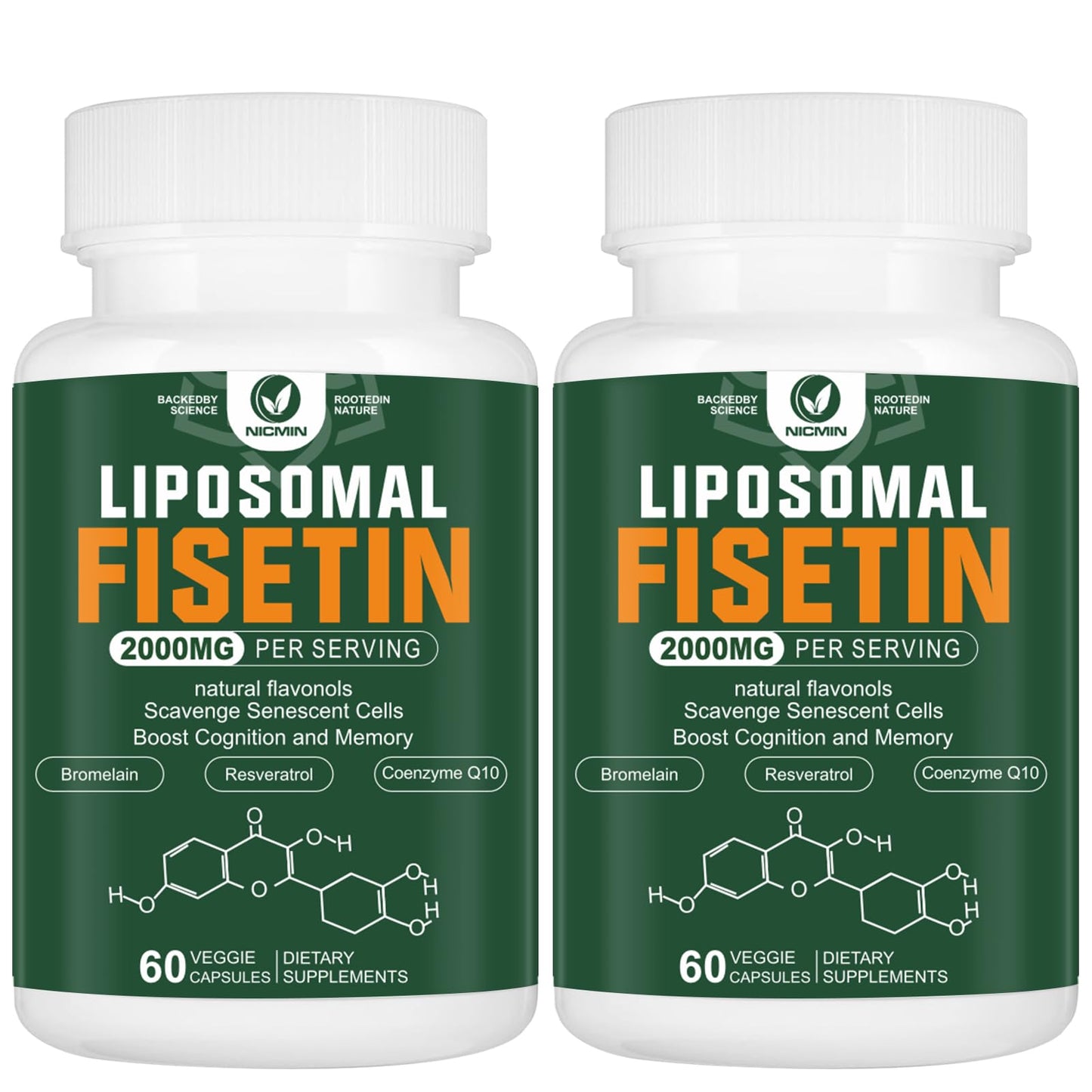 NICMIN Liposomal Fisetin Supplement Capsule, 60 Capsules