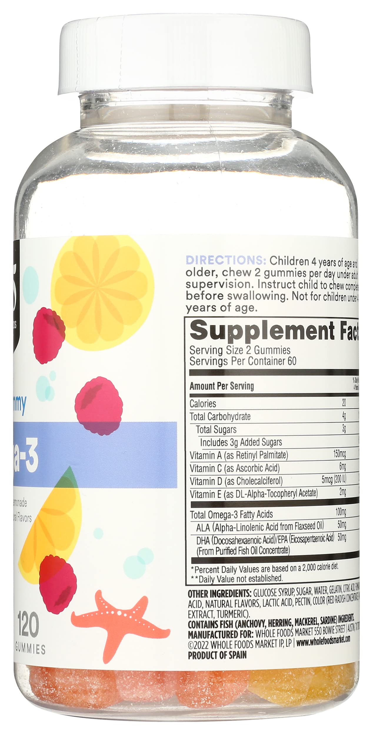 365 by Whole Foods Market Omega-3 Kids' Gummy 120 Count
