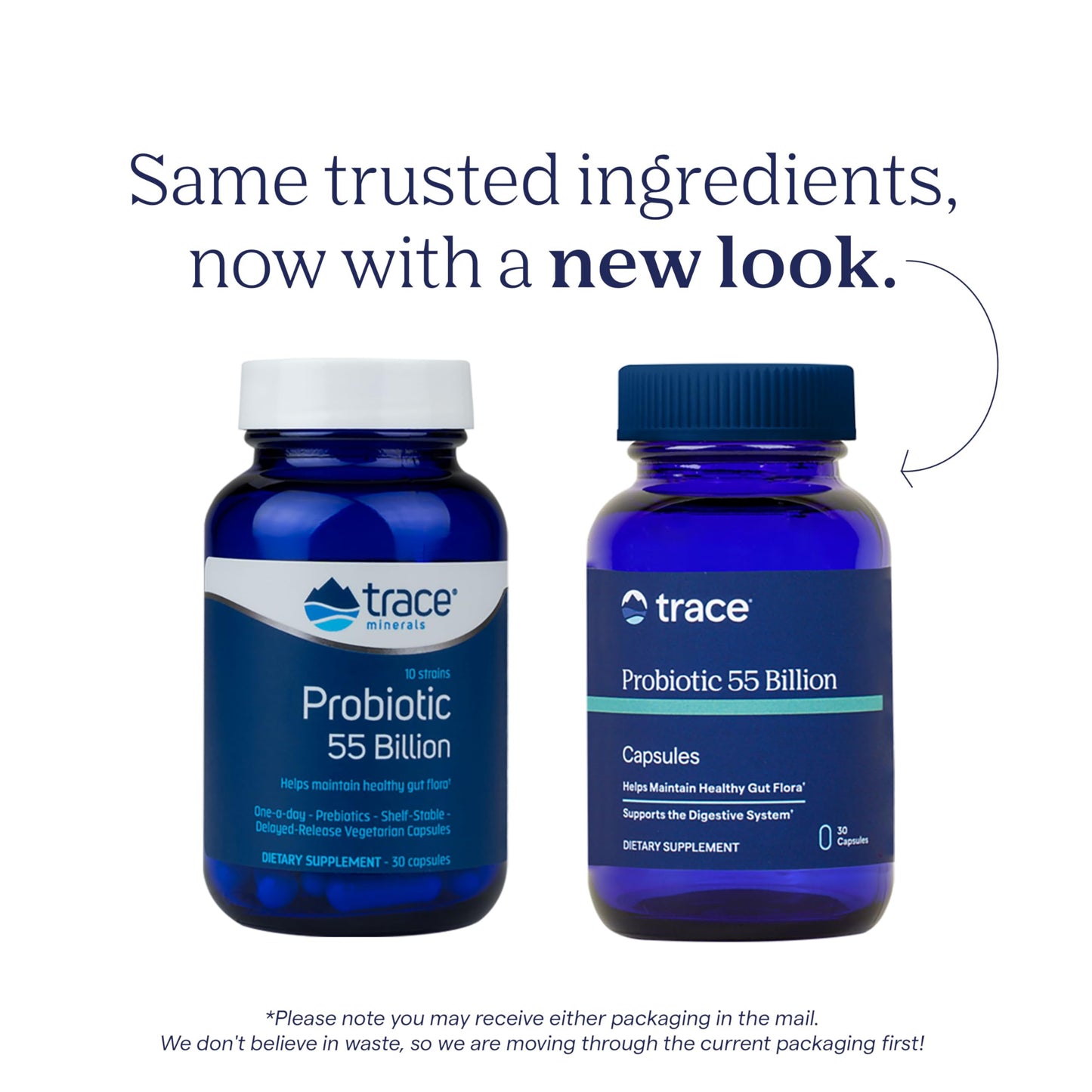 Trace Minerals Probiotic 55 Billion High-Potency Probiotic for Small & Large Intestine Support Capsules, 30 Count