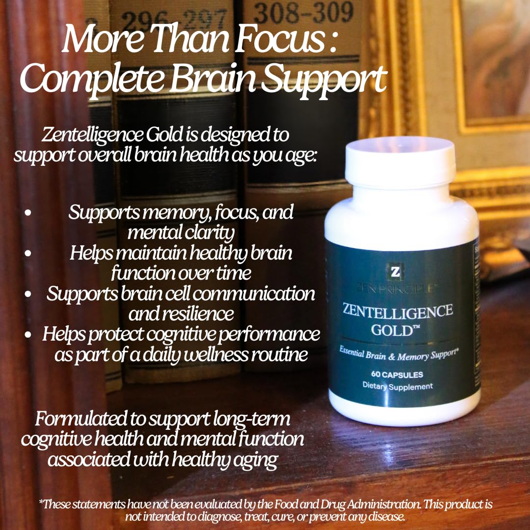 Zen Principle Zentelligence Gold Brain Supplement Capsule 60 Count