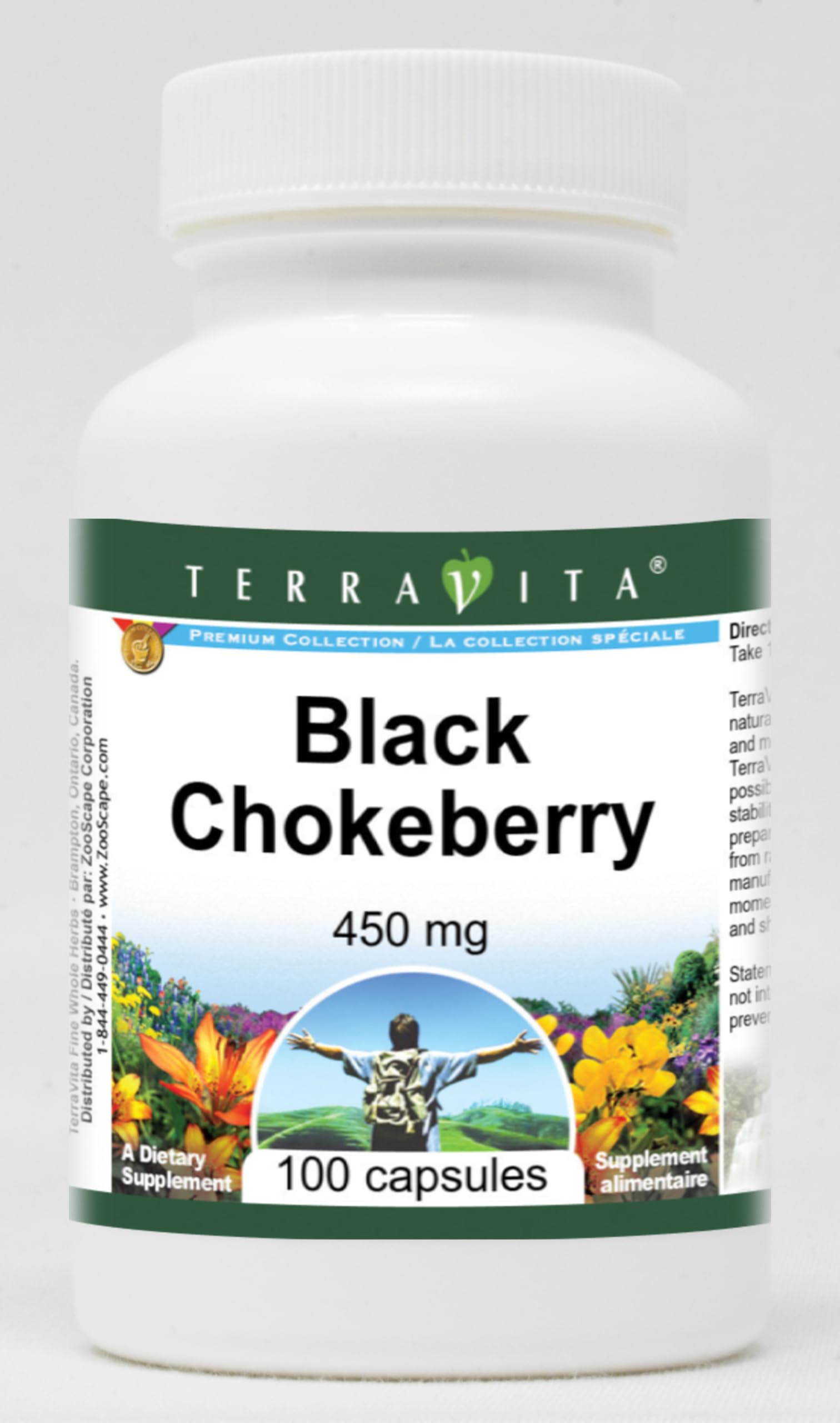 Terravita Black Chokeberry 450 mg Capsules, 100 Count