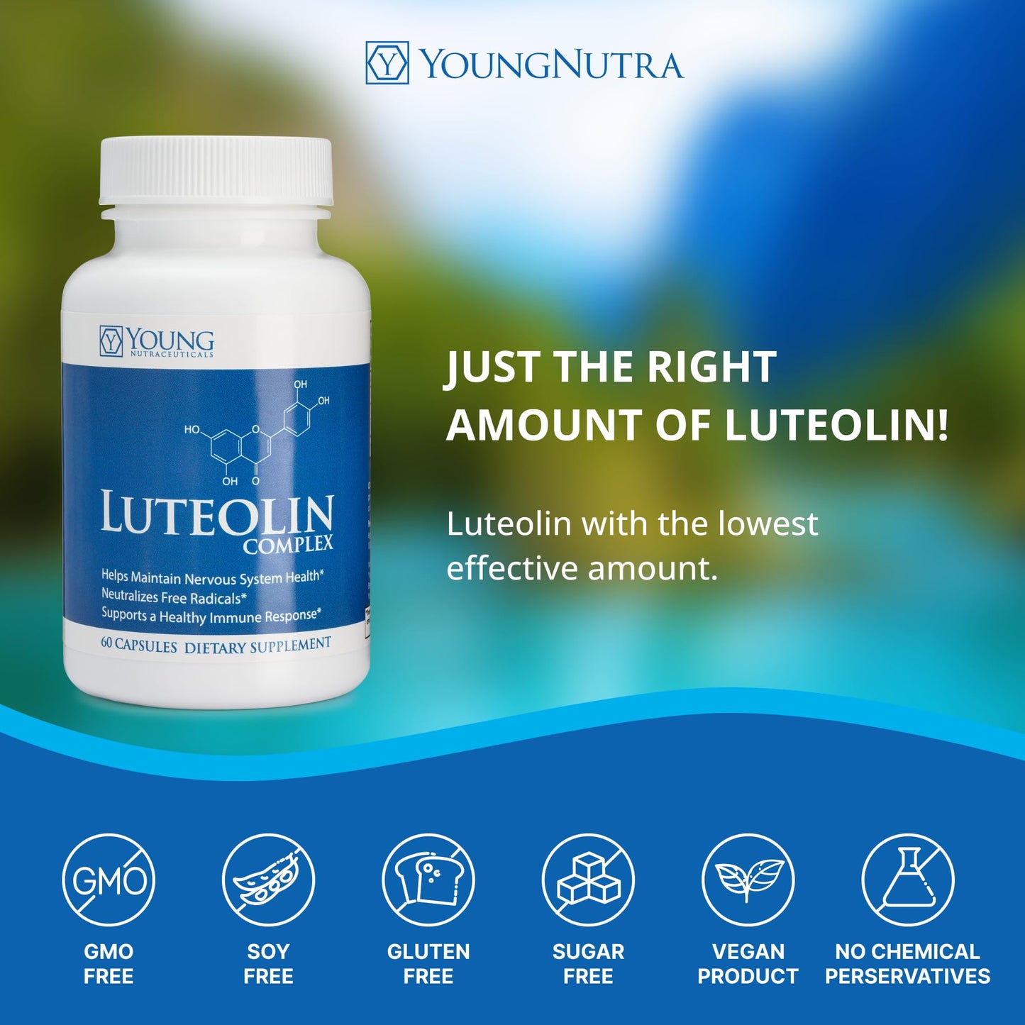 Mirica YoungNutra Luteolin Complex Capsules, 60 Count