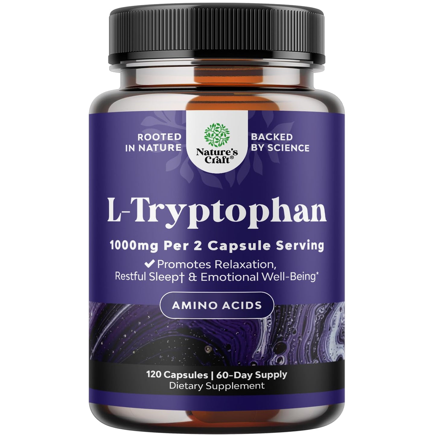 Natures Craft L-Tryptophan 1000mg Capsule, 120 Count