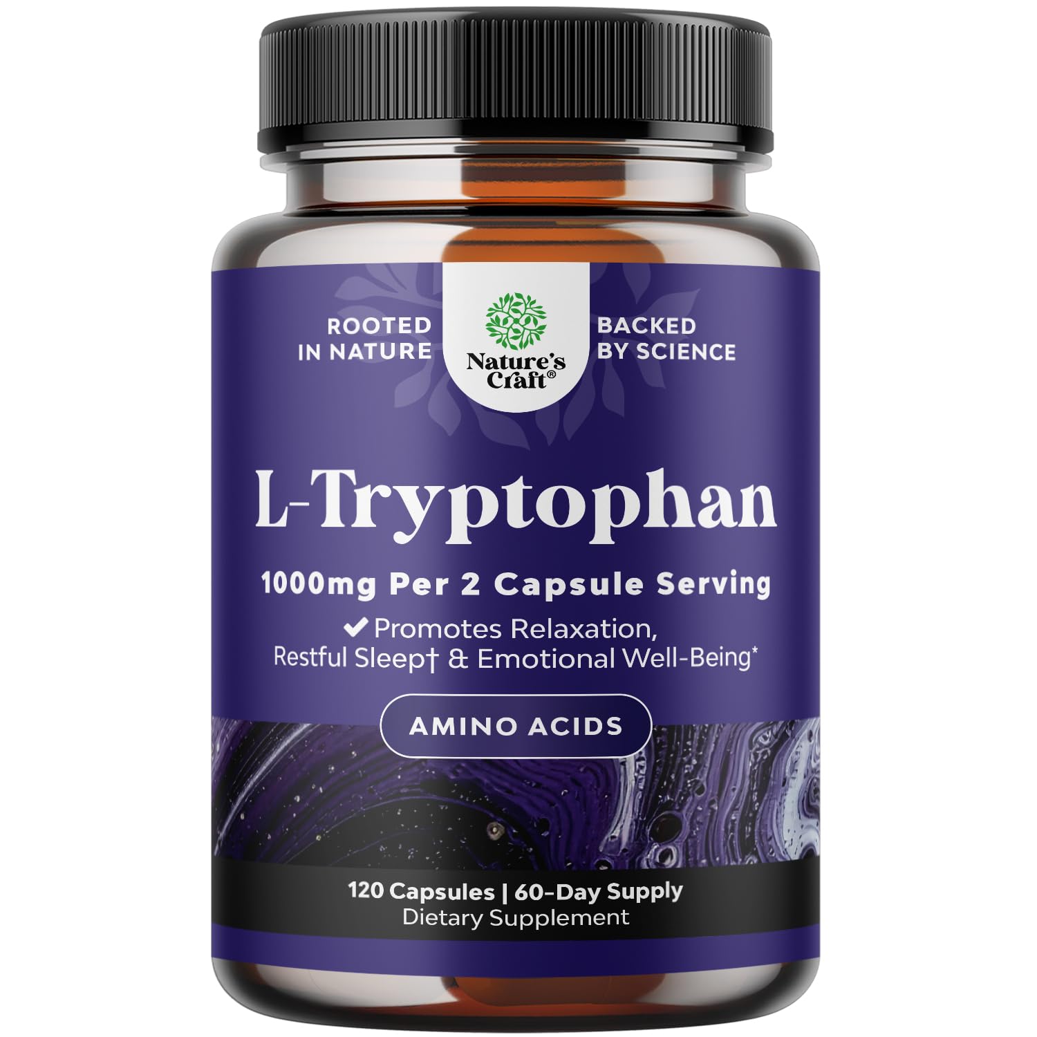 Natures Craft L-Tryptophan 1000mg Capsule, 120 Count