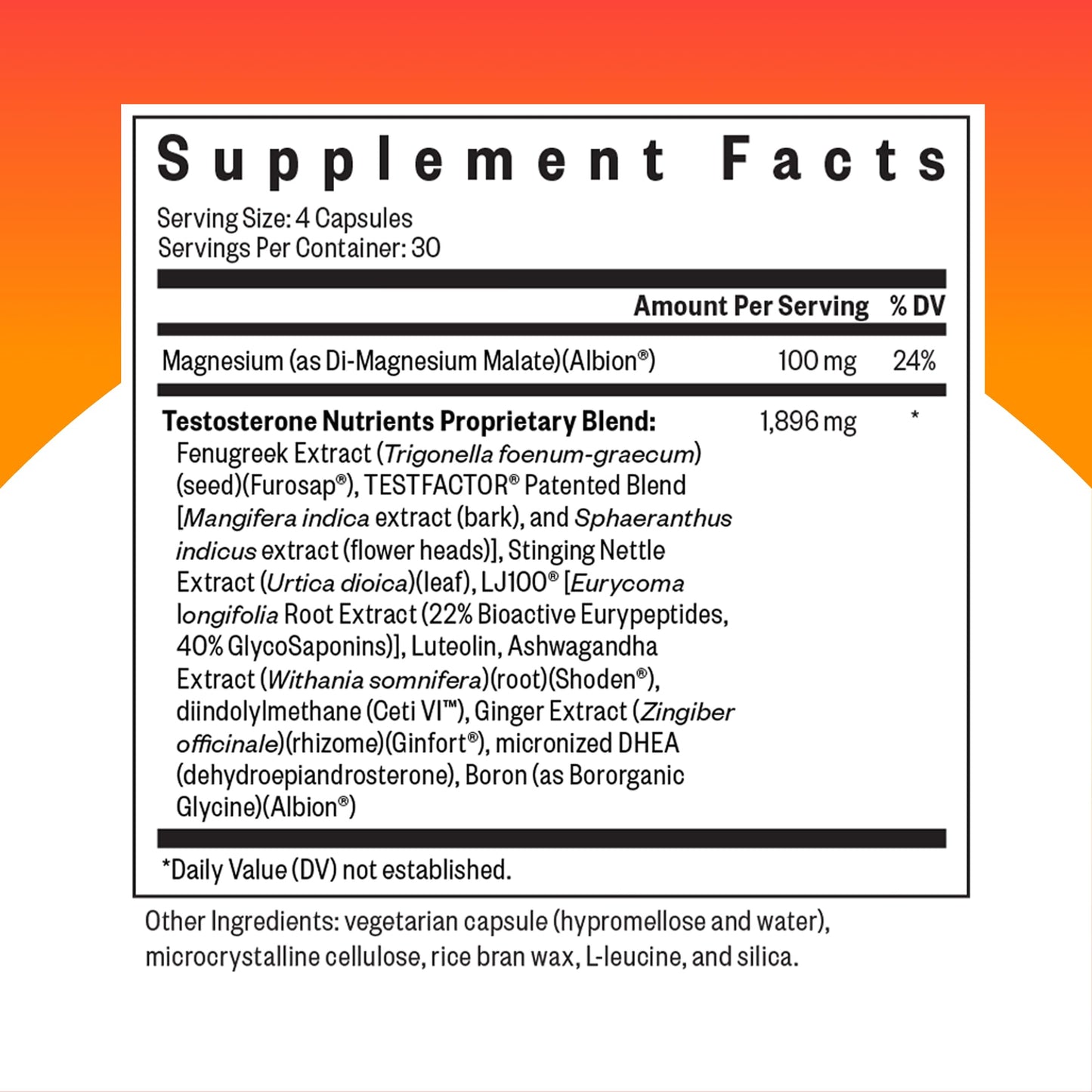 Seeking Health Testosterone Nutrients 120 Capsules