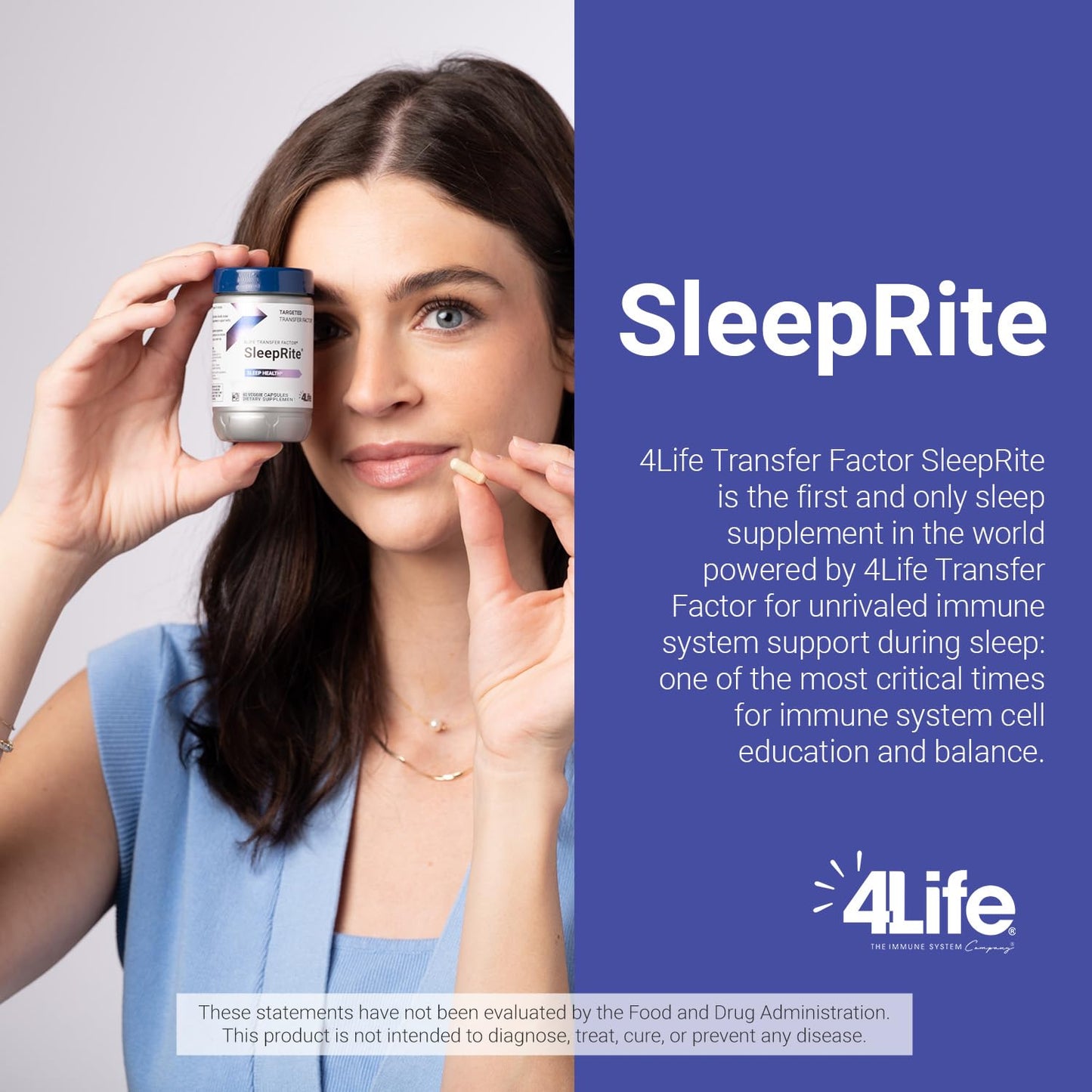 4Life Transfer Factor SleepRite Sleep Support with Melatonin Capsule, 60 Capsules