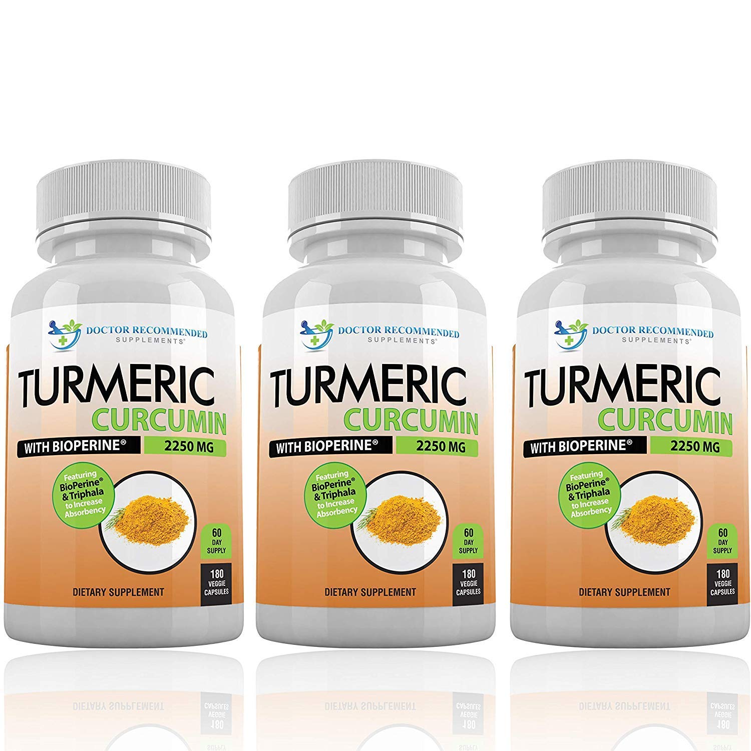 DOCTOR RECOMMENDED SUPPLEMENTS Turmeric Curcumin with Bioperine and Triphala 540 Capsules