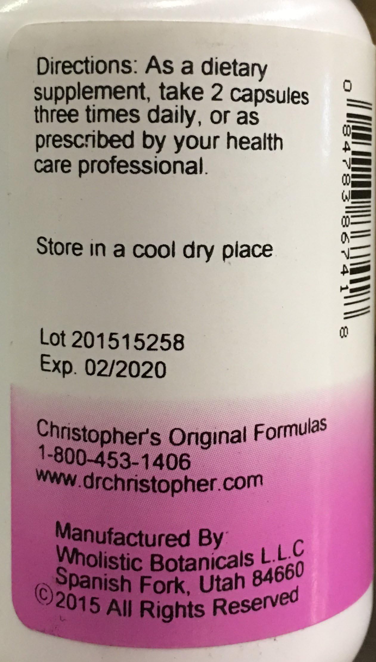 Christopher's Original Formulas Ginger Capsules, 100 Capsules