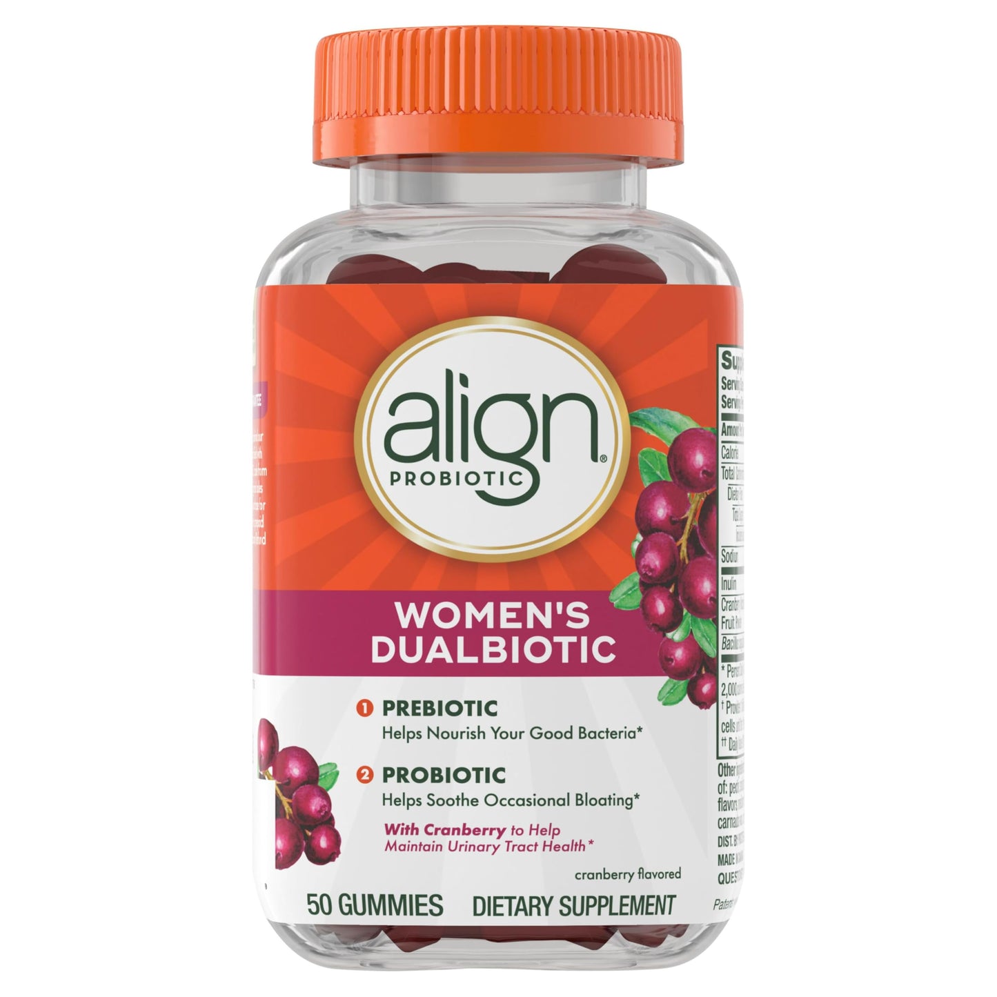 Align Probiotic Gummy, Women's Dualbiotic, 50 Gummies