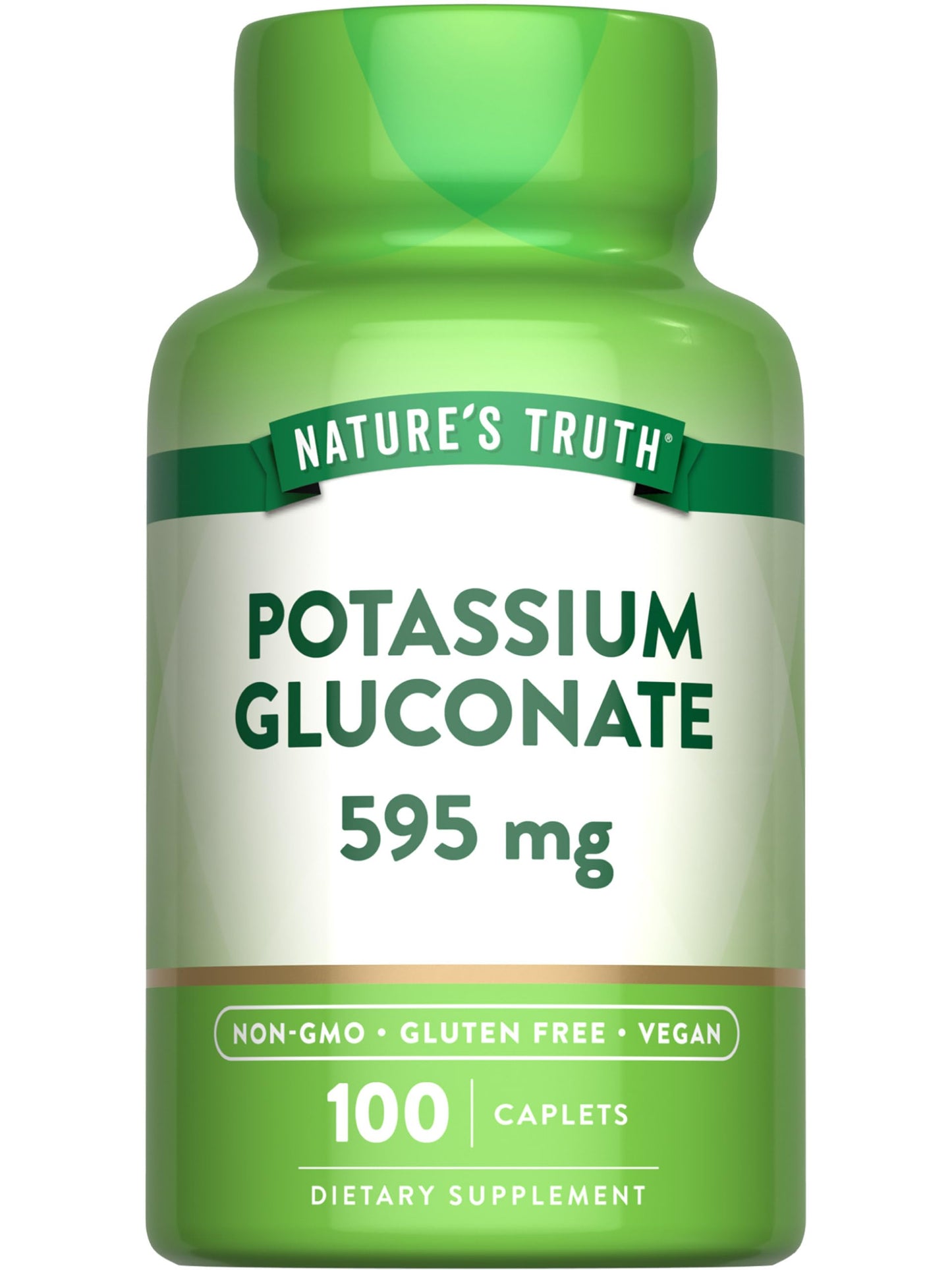 Nature's Truth Potassium Gluconate Caplets 100 Count