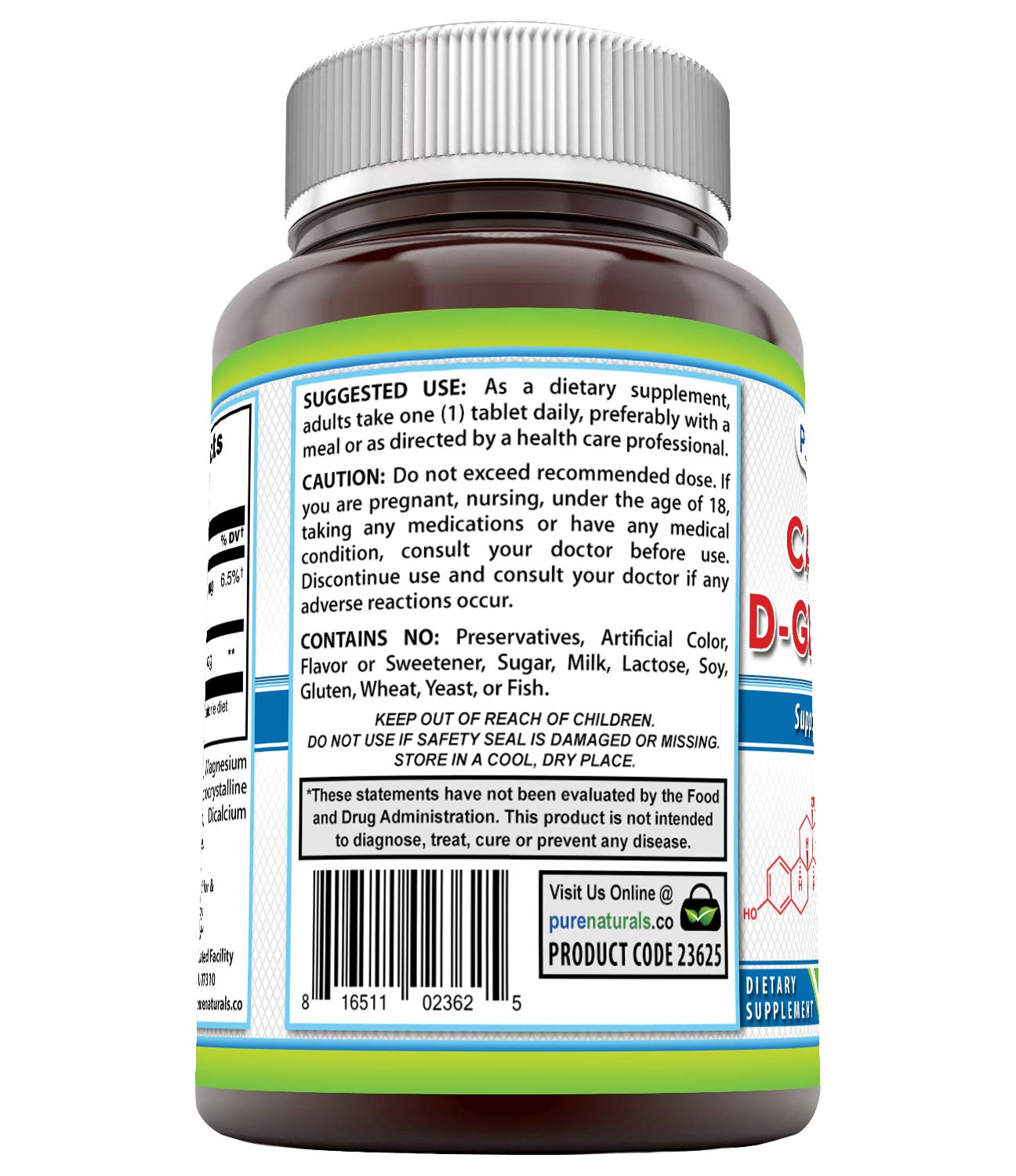 Pure Naturals Calcium D-Glucarate 120 Tablets