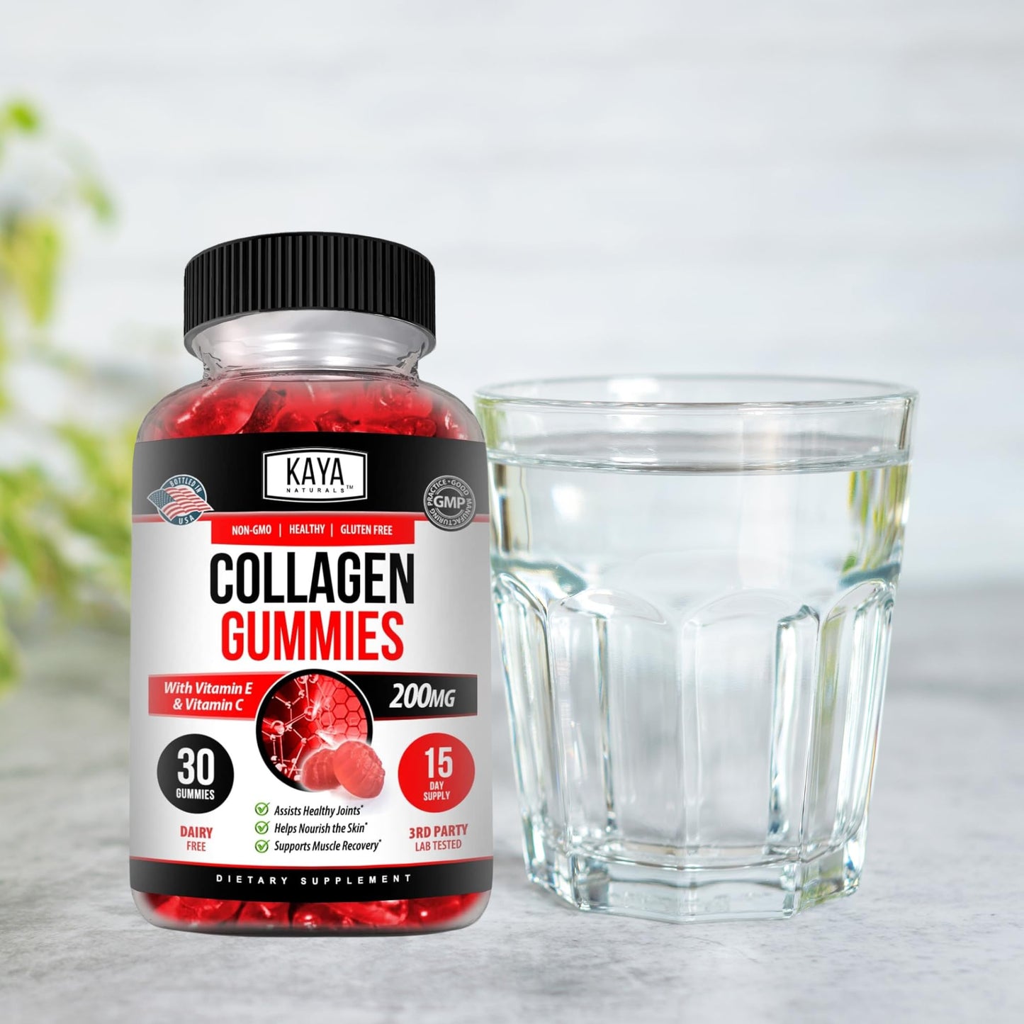 Kaya Naturals Collagen Gummies for Men & Women Supplement Gummy 30 Count