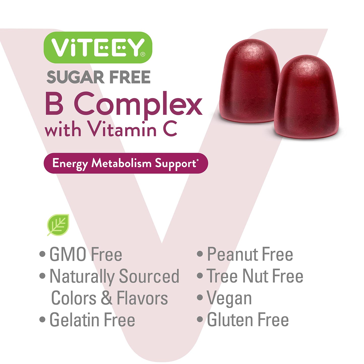 Viteey Vitamin B Complex Gummies with Vitamin C, 120 Gummies