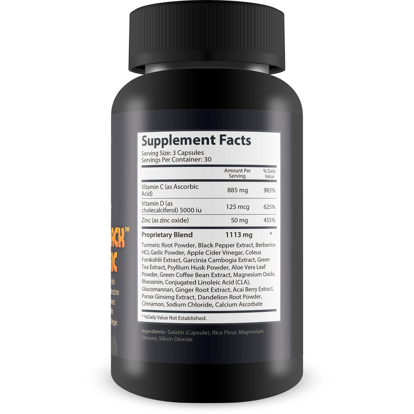 New Vibrations Nutrition Ghost Pepper Hack Turmeric Curcumin Capsules, 90 Count