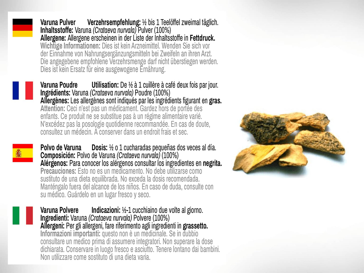 DR WAKDE'S Varuna Powder (Crataeva nurvula) Powder, 17.64 Ounce