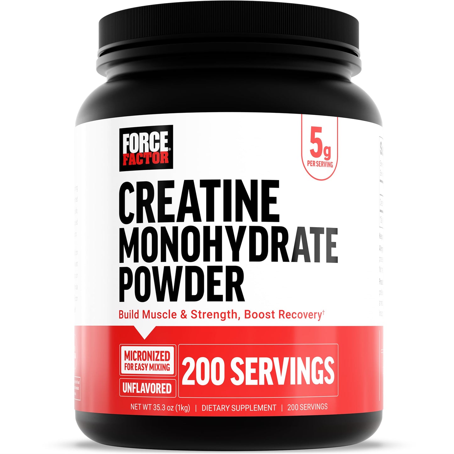 Force Factor Creatine Monohydrate Powder, 35.3 Servings