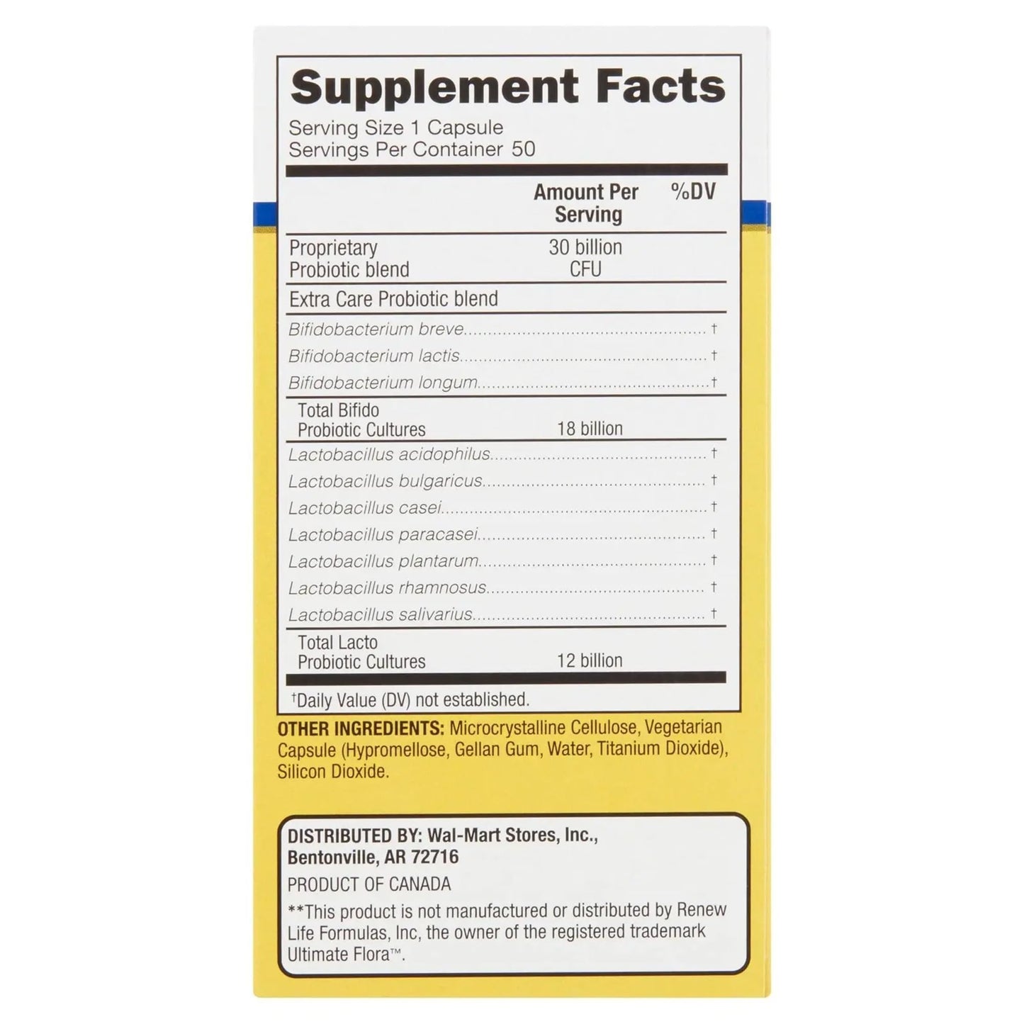 Bio360 Probiotic Dietary Supplement, Delayed Release Vegetarian Capsules, 50 Count, 30 Billion Live Cultures, 10 Probiotic Strains