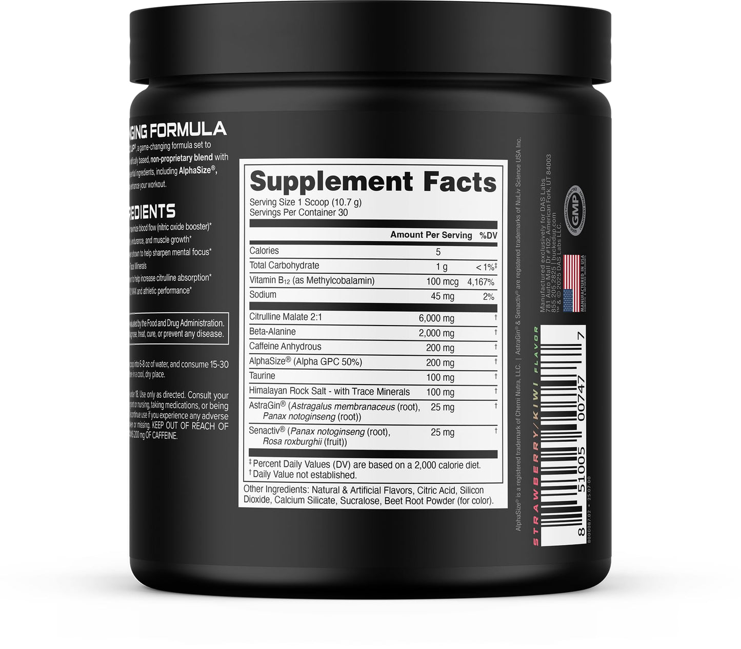 Bucked Up Pre Workout Powder 11.12 oz