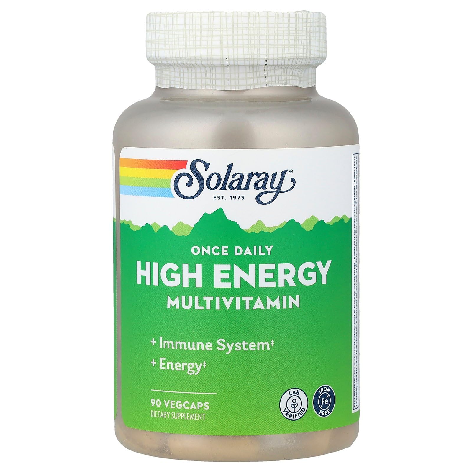 Solaray Once Daily High Energy W/O Iron, 90 Capsules