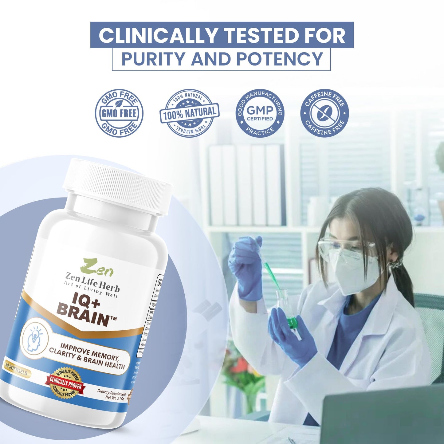 ZEN LIFE HERB IQ+ Brain Softgels 60
