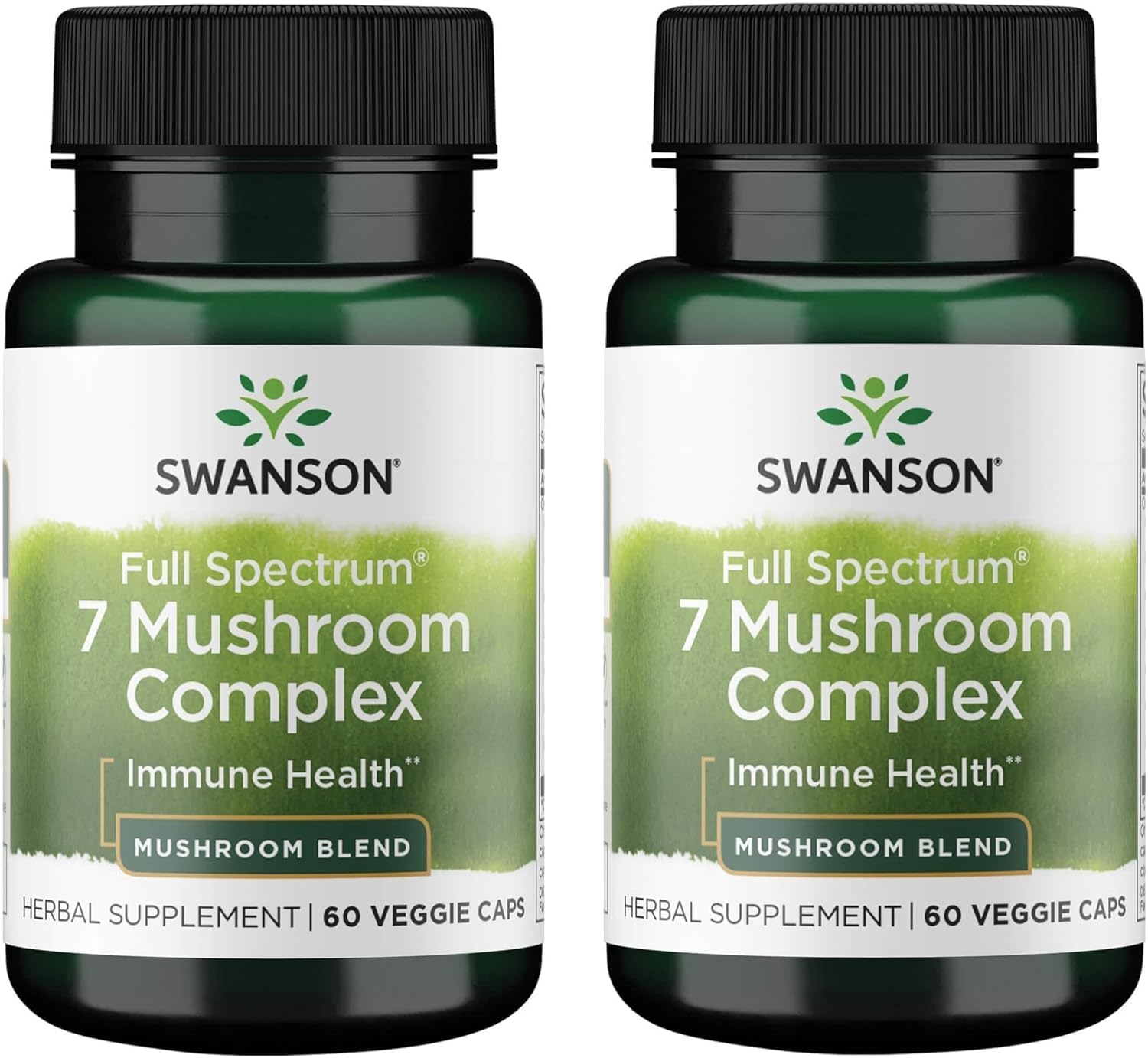 Swanson Premium Brand Full Spectrum 7 Mushroom Complex 120 Veggie Capsules