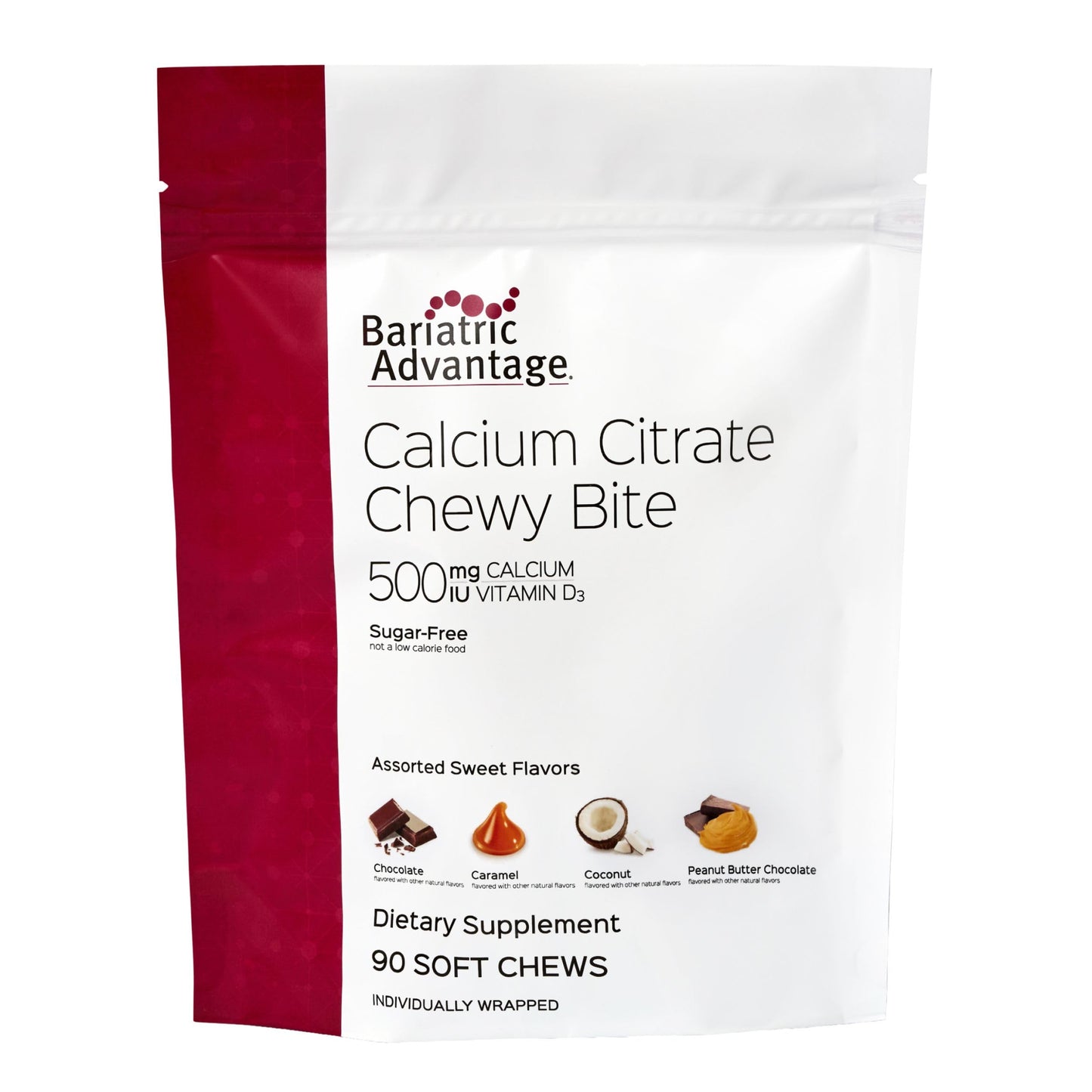 Bariatric Advantage Calcium Citrate Chewy Bites 500 mg Gummy 90 Count