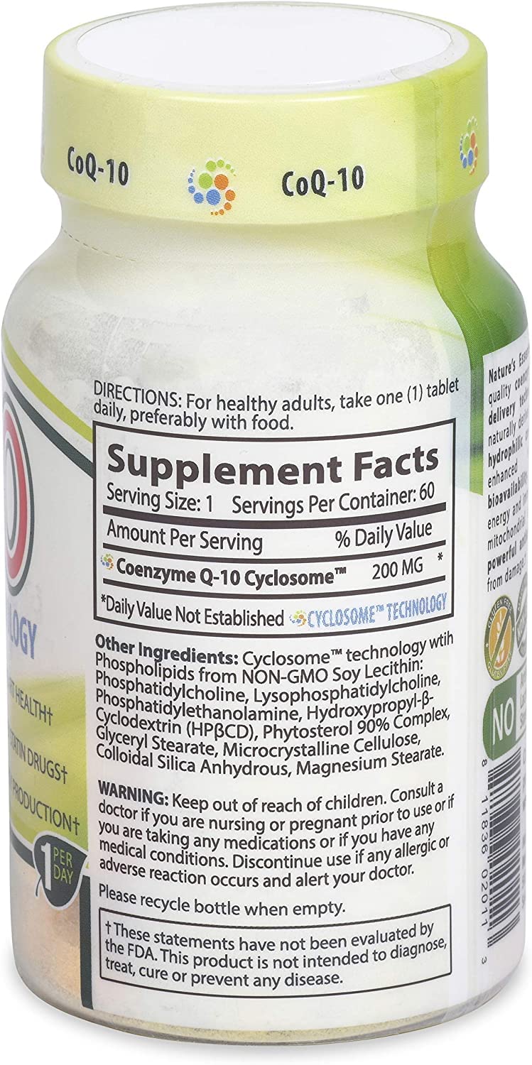 NATURE'S ESSENTIALS CoQ-10 200mg Tablet, 60 Tablets