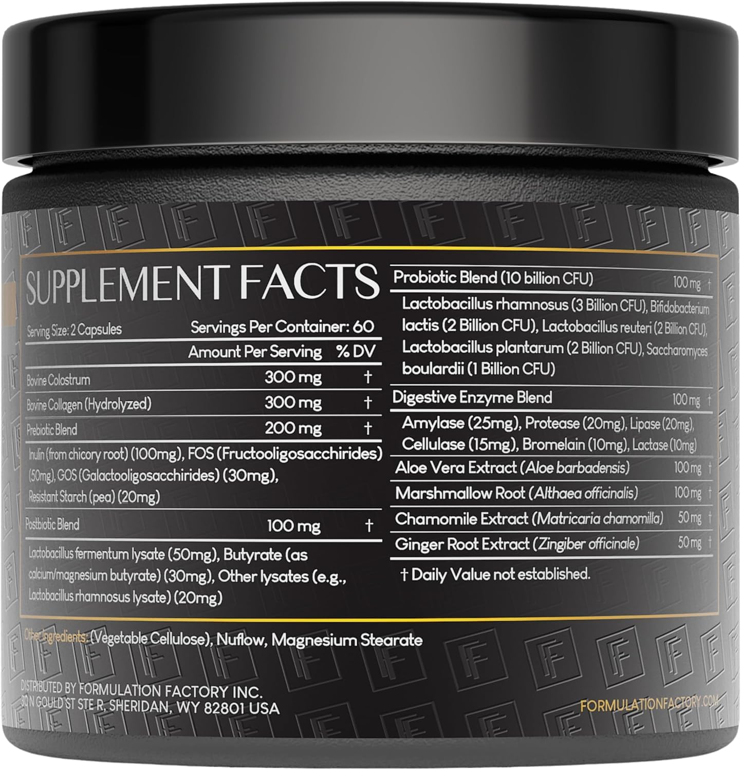 Formulation Factory Gut Intellect 10-in-1 Microbiome Supplement, 240 Capsules