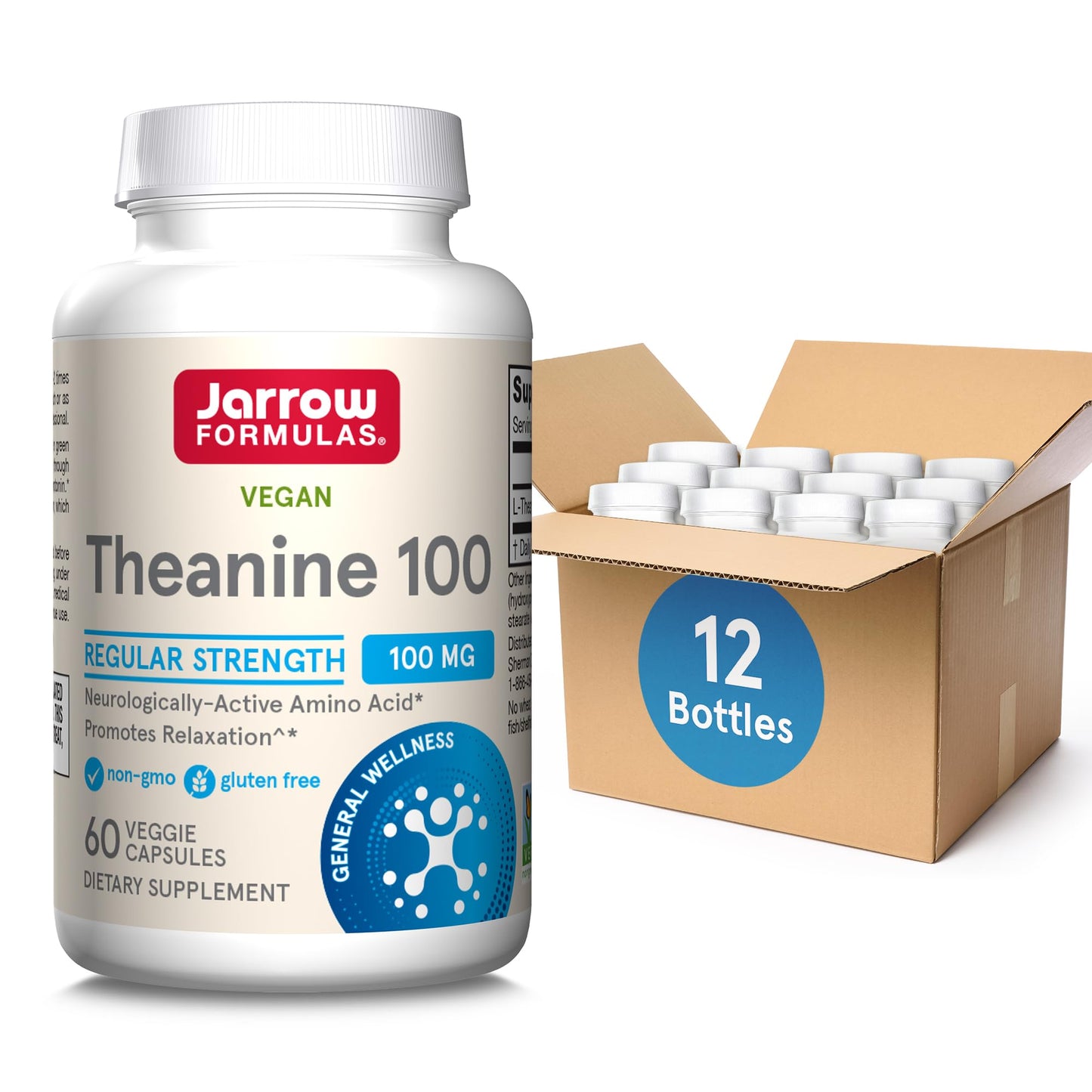 Jarrow Formulas Theanine 100 mg Capsules 720 Count