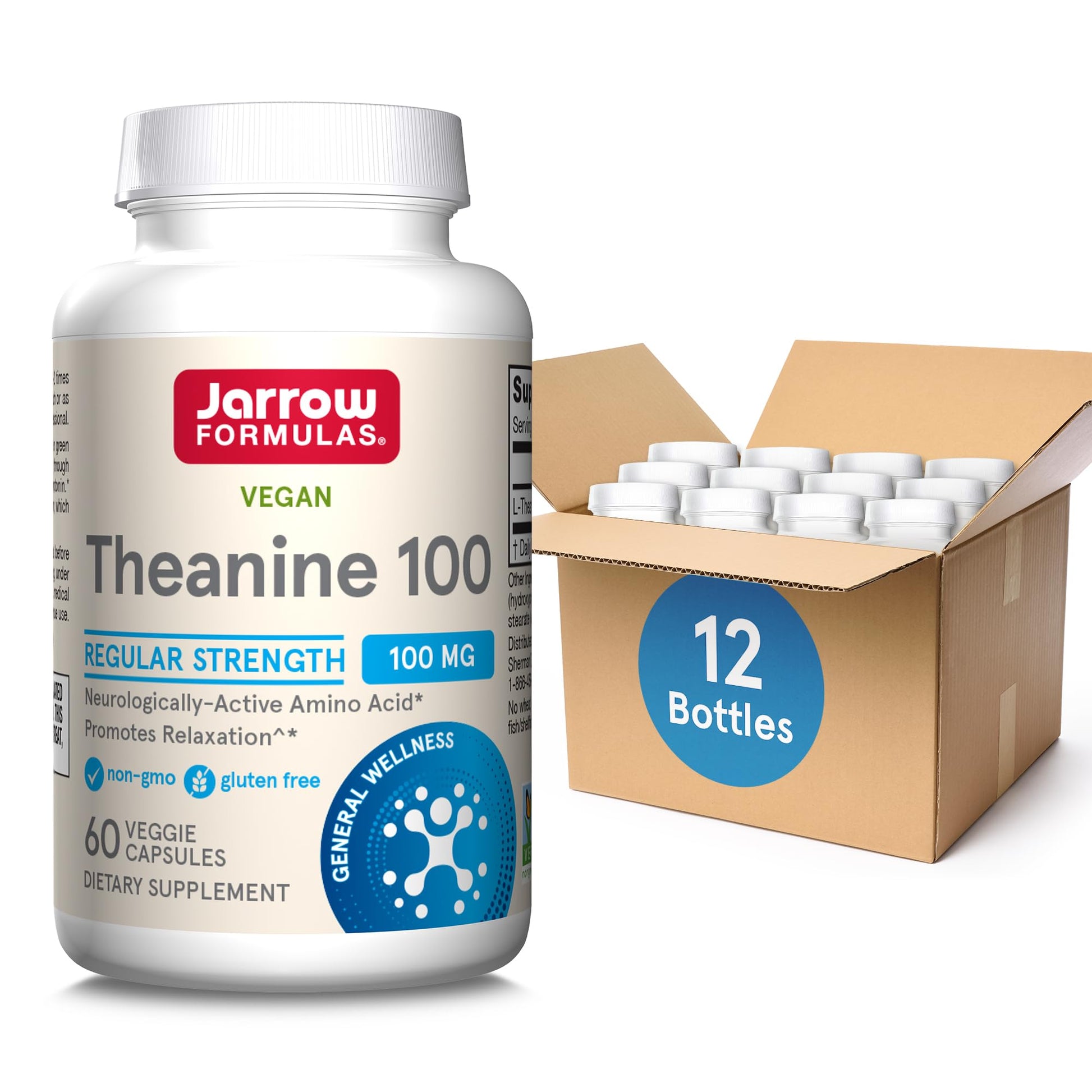 Jarrow Formulas Theanine 100 mg Capsules 720 Count