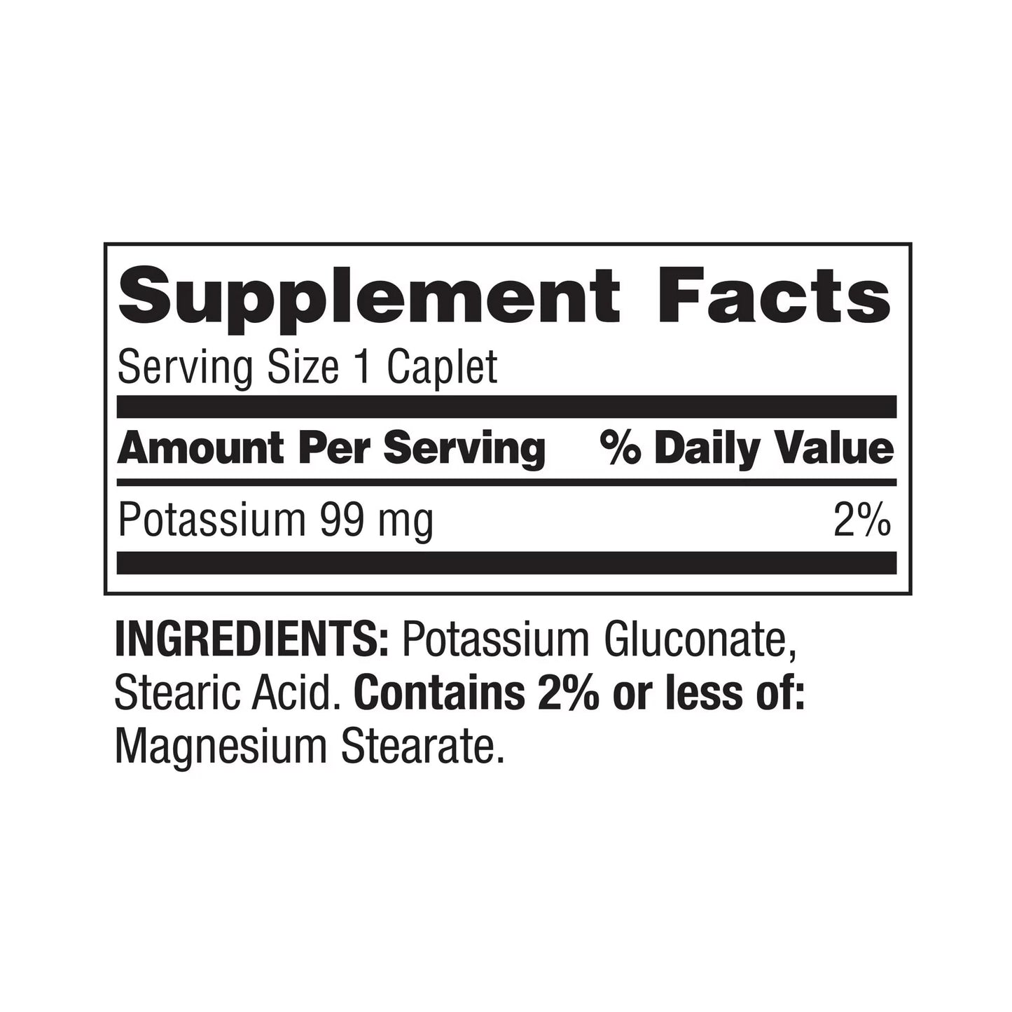 LUAL Potassium Heart Health Dietary Supplement, 250 Tablets