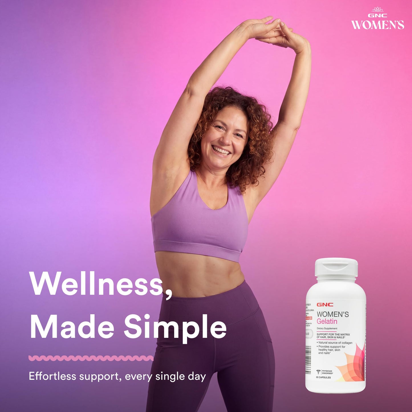 GNC Women's Gelatin Supplement Capsule, 60 Capsules