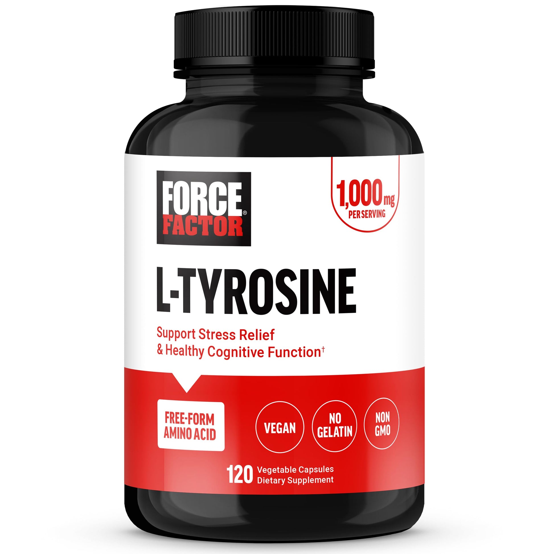 Force Factor L-Tyrosine Stress Relief Capsule, 120 Count